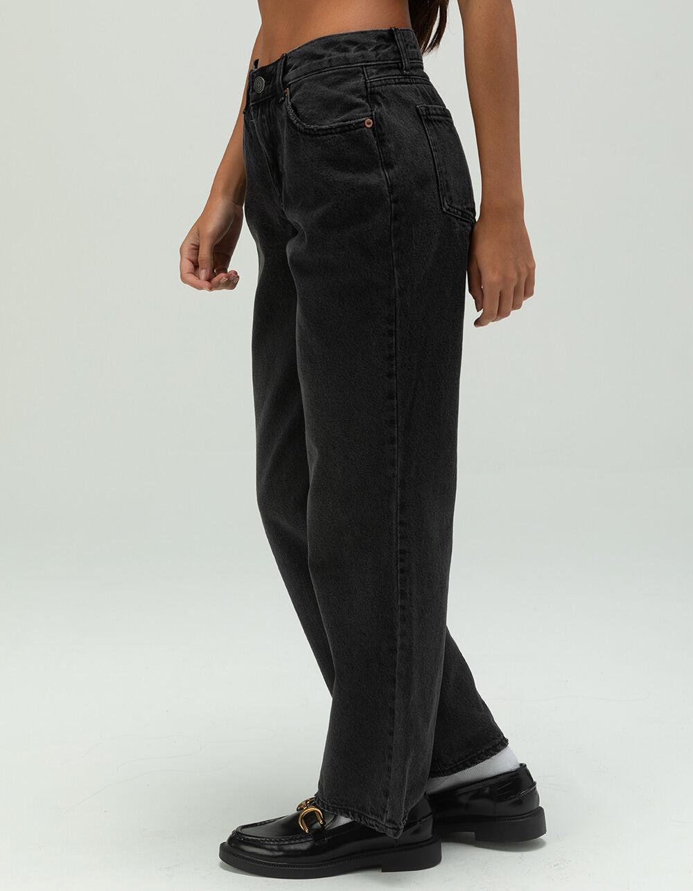 VERO MODA Flippa Low Rise Straight Womens Jeans - BLACK DENIM Product Image