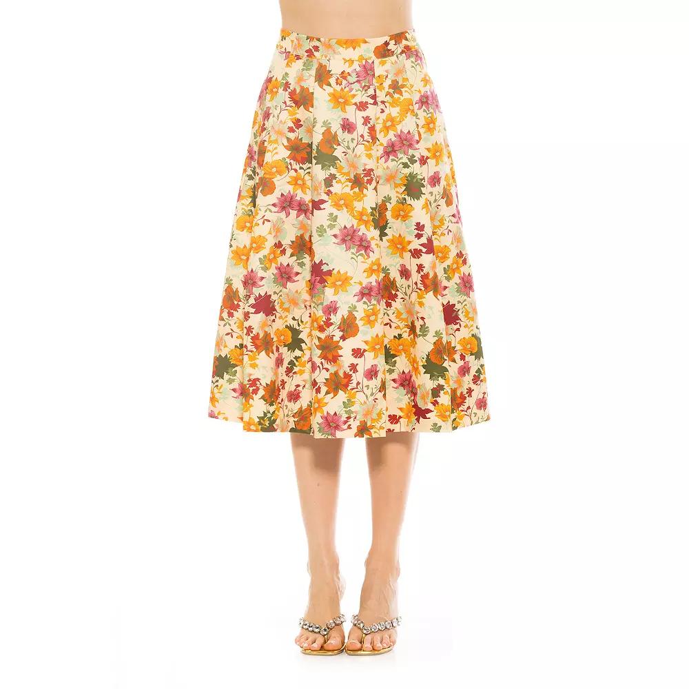 Women's ALEXIA ADMOR Illia Pleated Midi Skirt,  Product Image