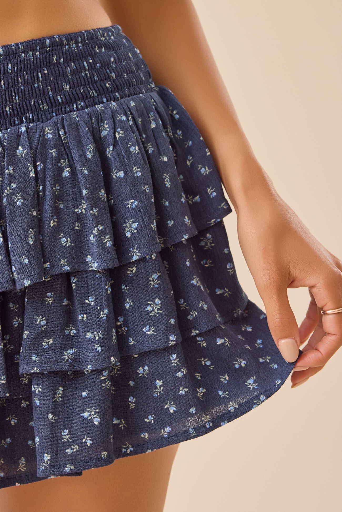 Roe Floral Mini Skirt Product Image