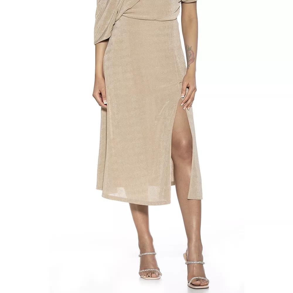 Women's ALEXIA ADMOR Slit Midi Full Skirt,  Product Image