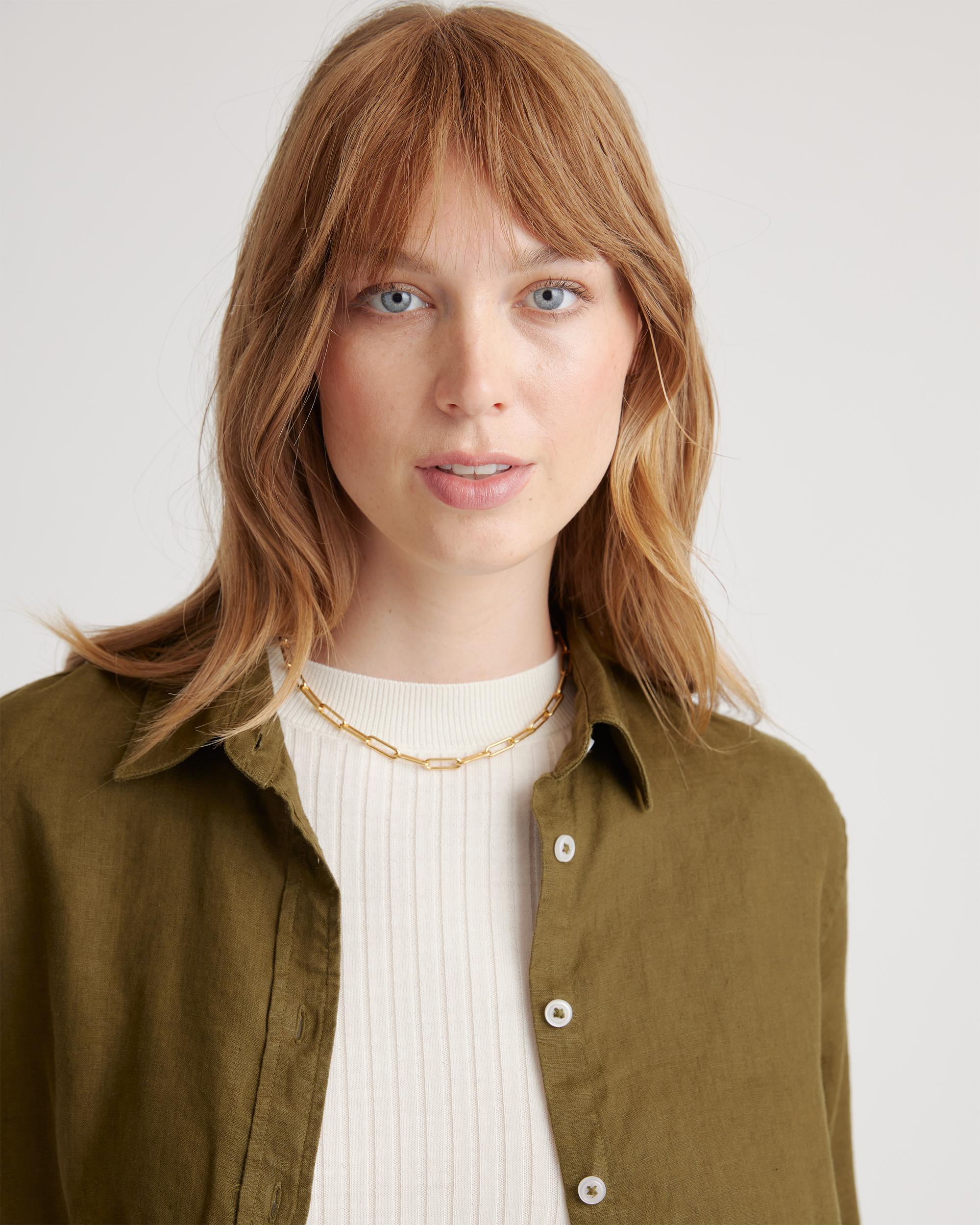 Quince | Women's 100% European Linen Long Sleeve Shirt Product Image