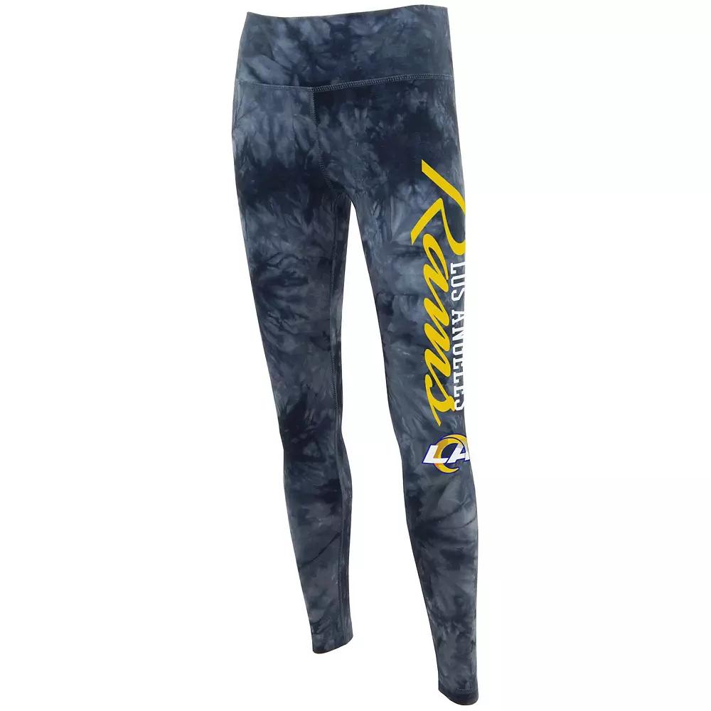 Women's Concepts Sport Black Los Angeles Rams Burst Tie Dye Leggings, Size: XL Product Image