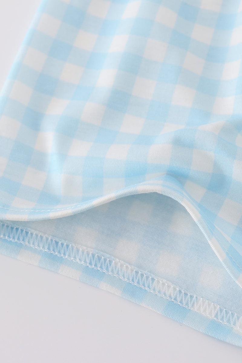 Green ice cream embroidery shorts set Product Image