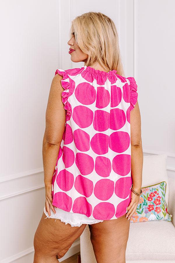 Brunch And Go Shift Top In Hot Pink Curves Product Image