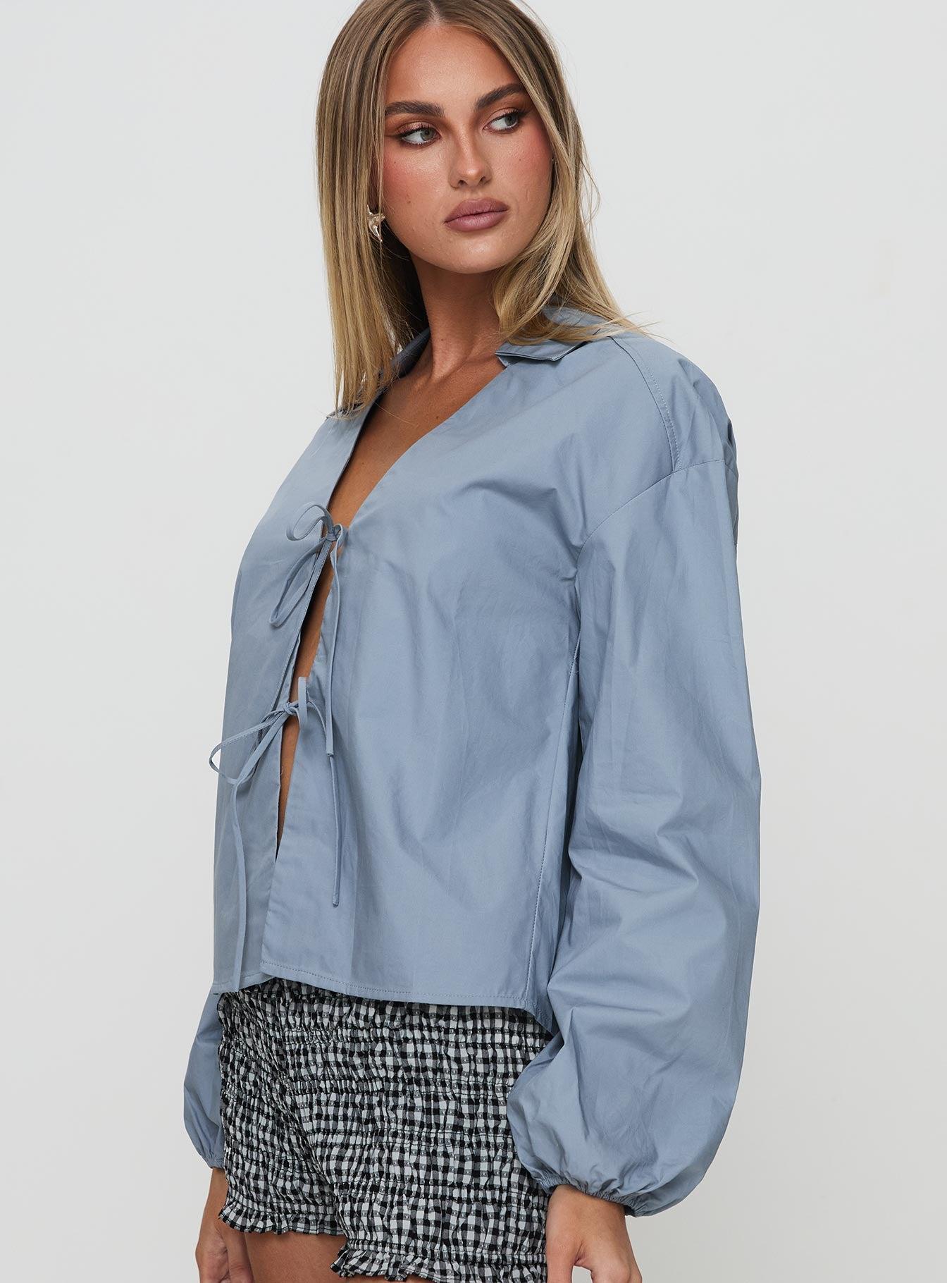 Rinon Long Sleeve Top Steel Product Image