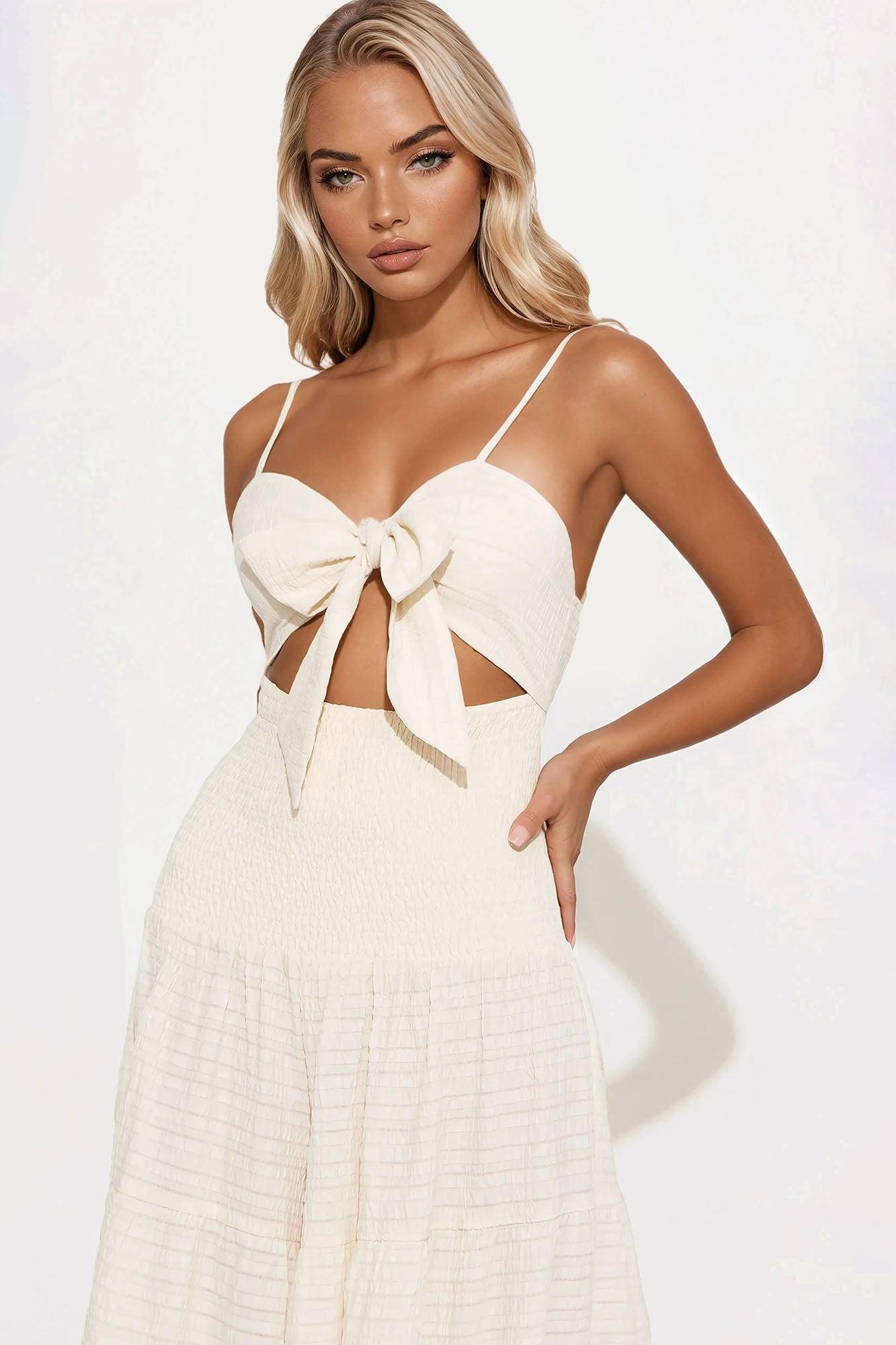 Montego Bay Jumpsuit - Cream Product Image