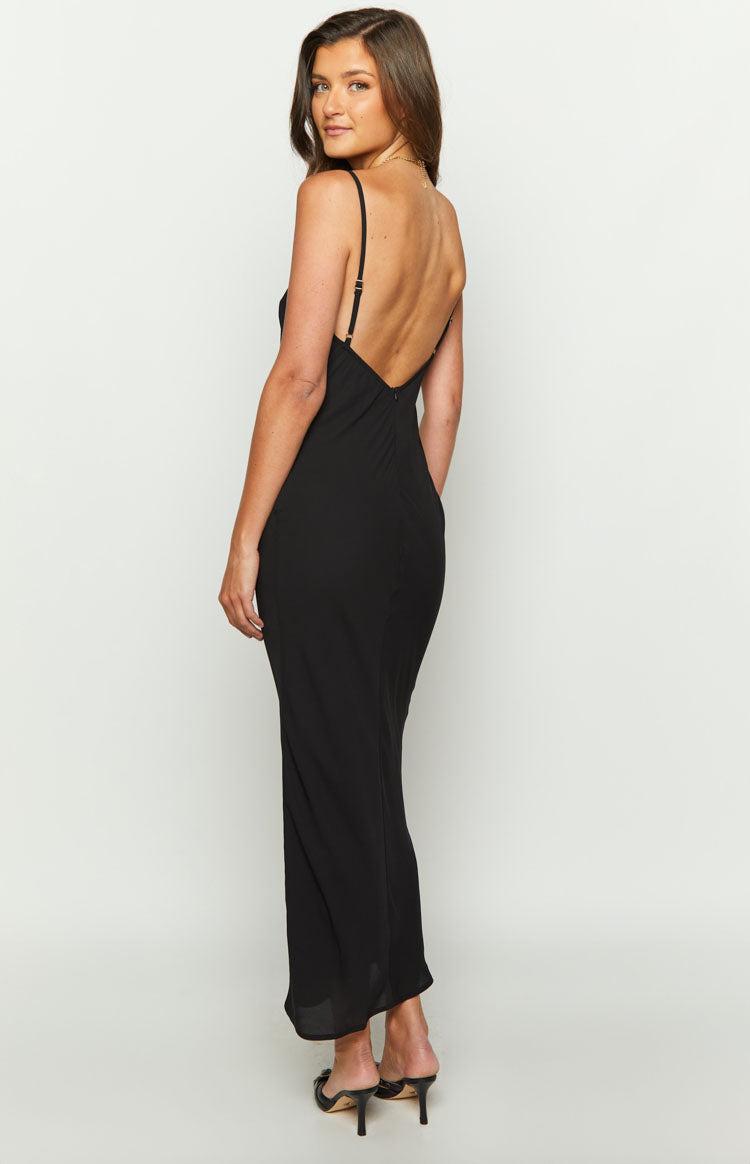 The Exclusive Black Lace Maxi Dress Product Image