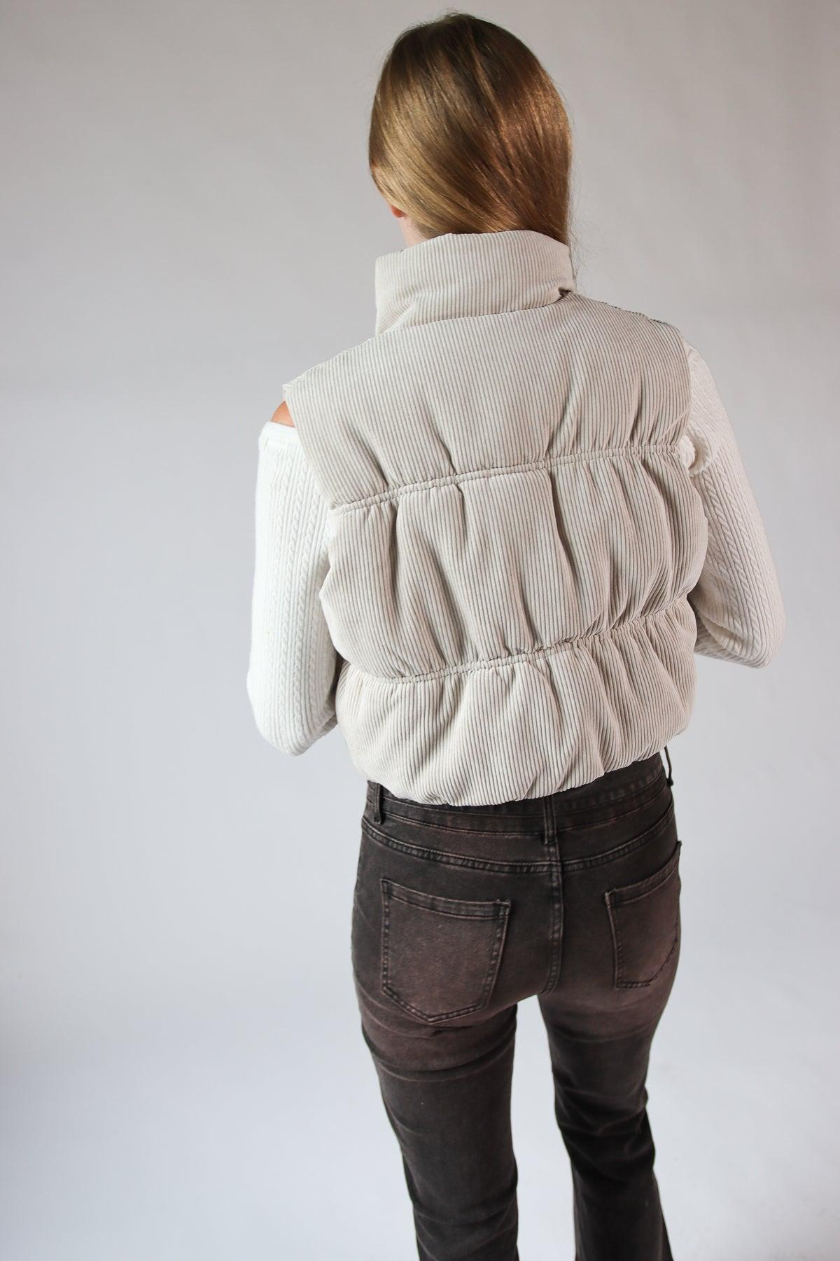Corduroy Puffer Vest Product Image