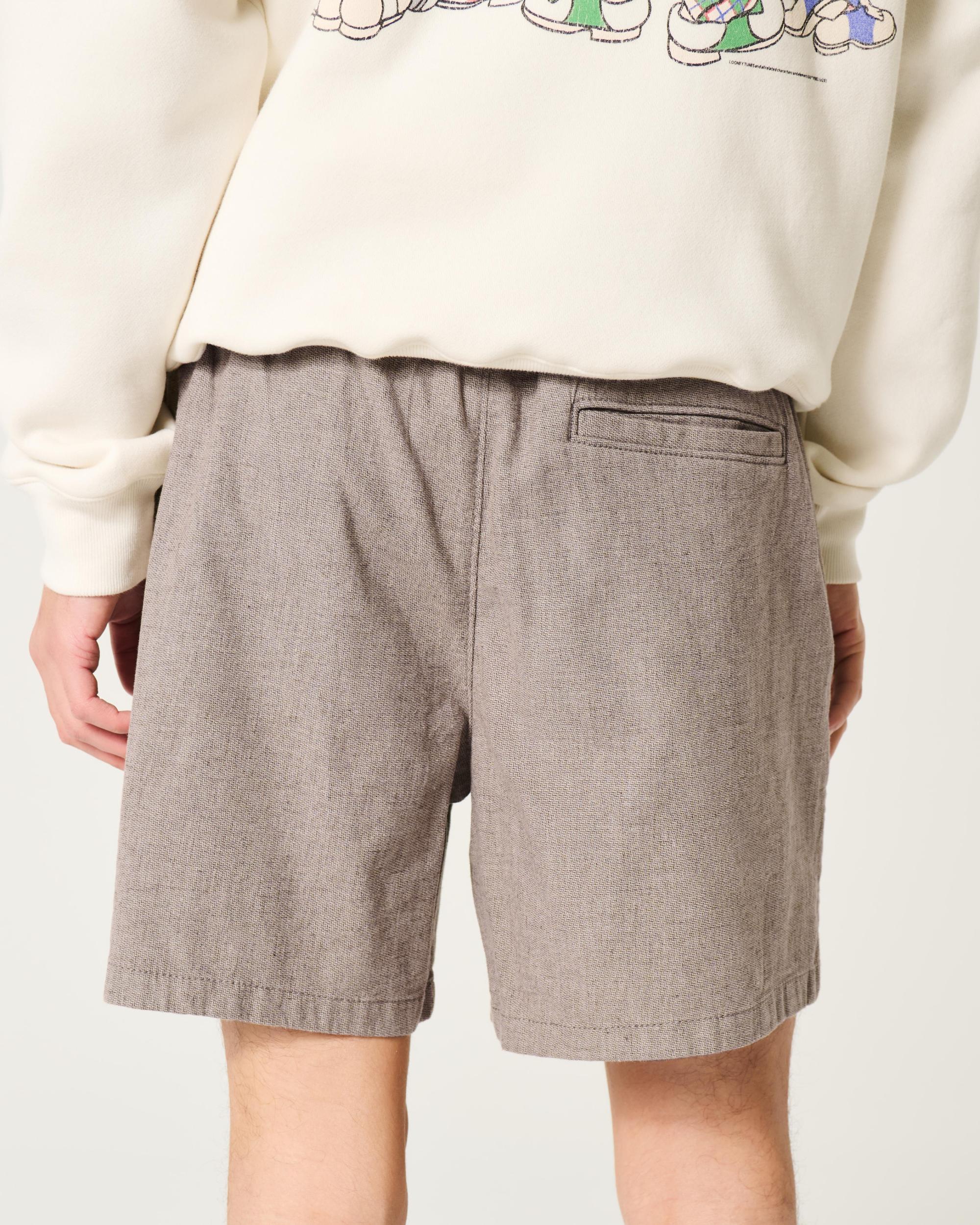 Mid-Thigh Twill Pull-On Shorts Product Image
