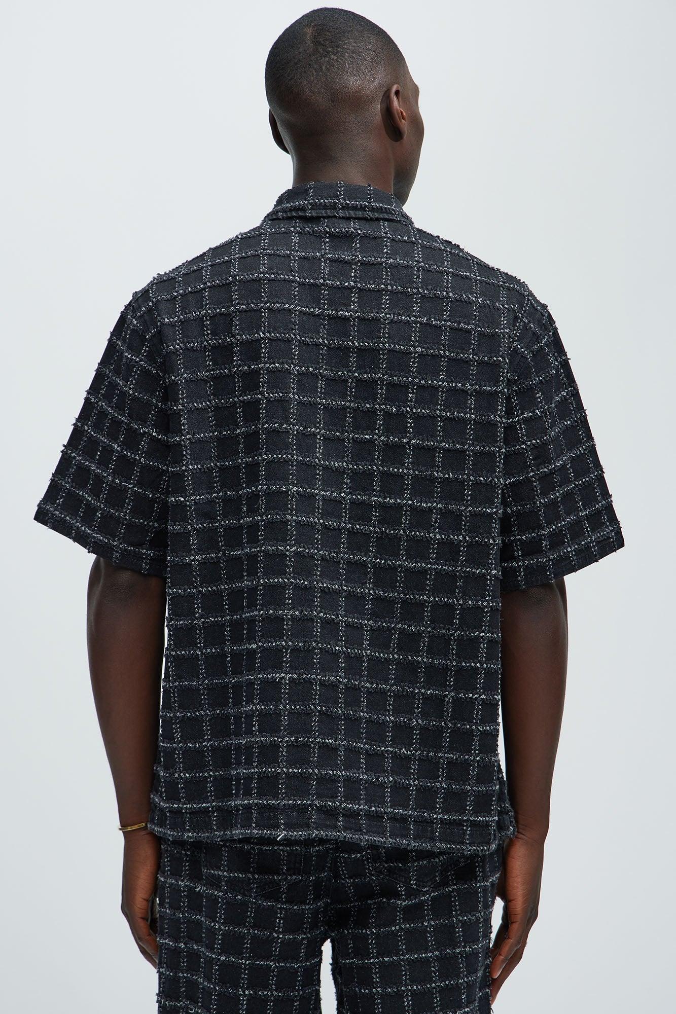 Saturday Morning Distressed Denim Shirt - Black Product Image