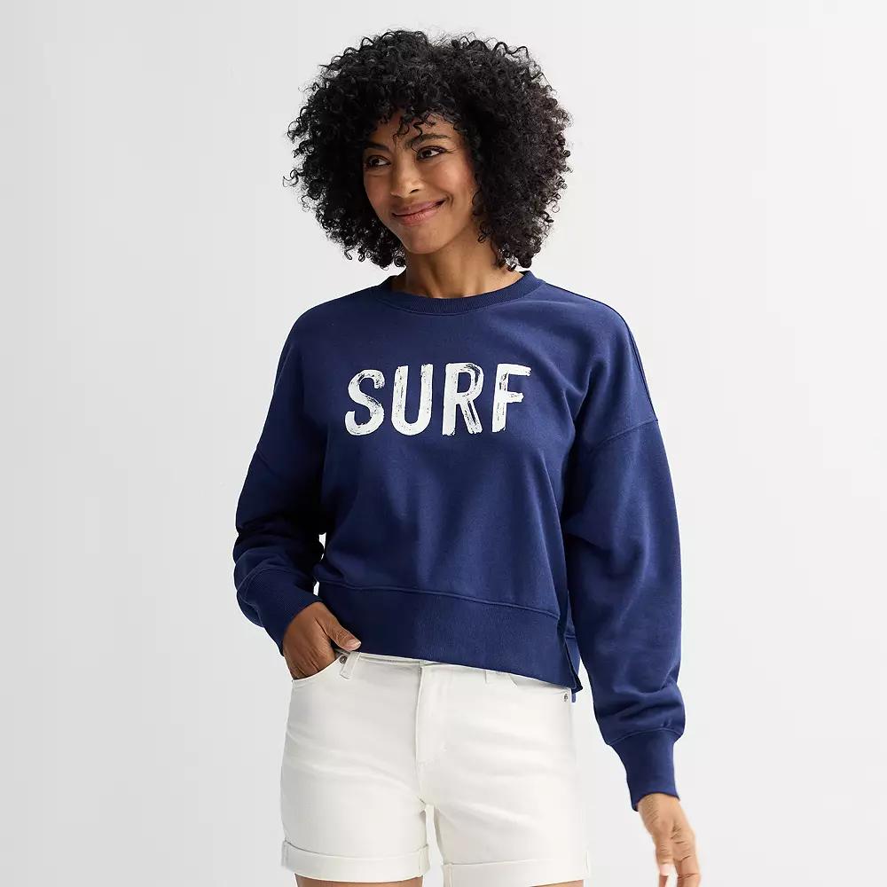 Women's Sonoma Goods For Life® Boxy Crewneck Graphic Sweatshirt,  Product Image