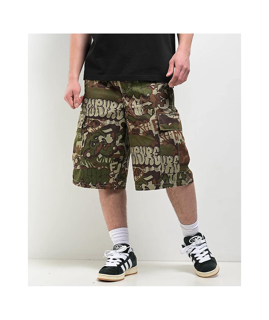 Empyre Khaki Skate Cargo Shorts Product Image