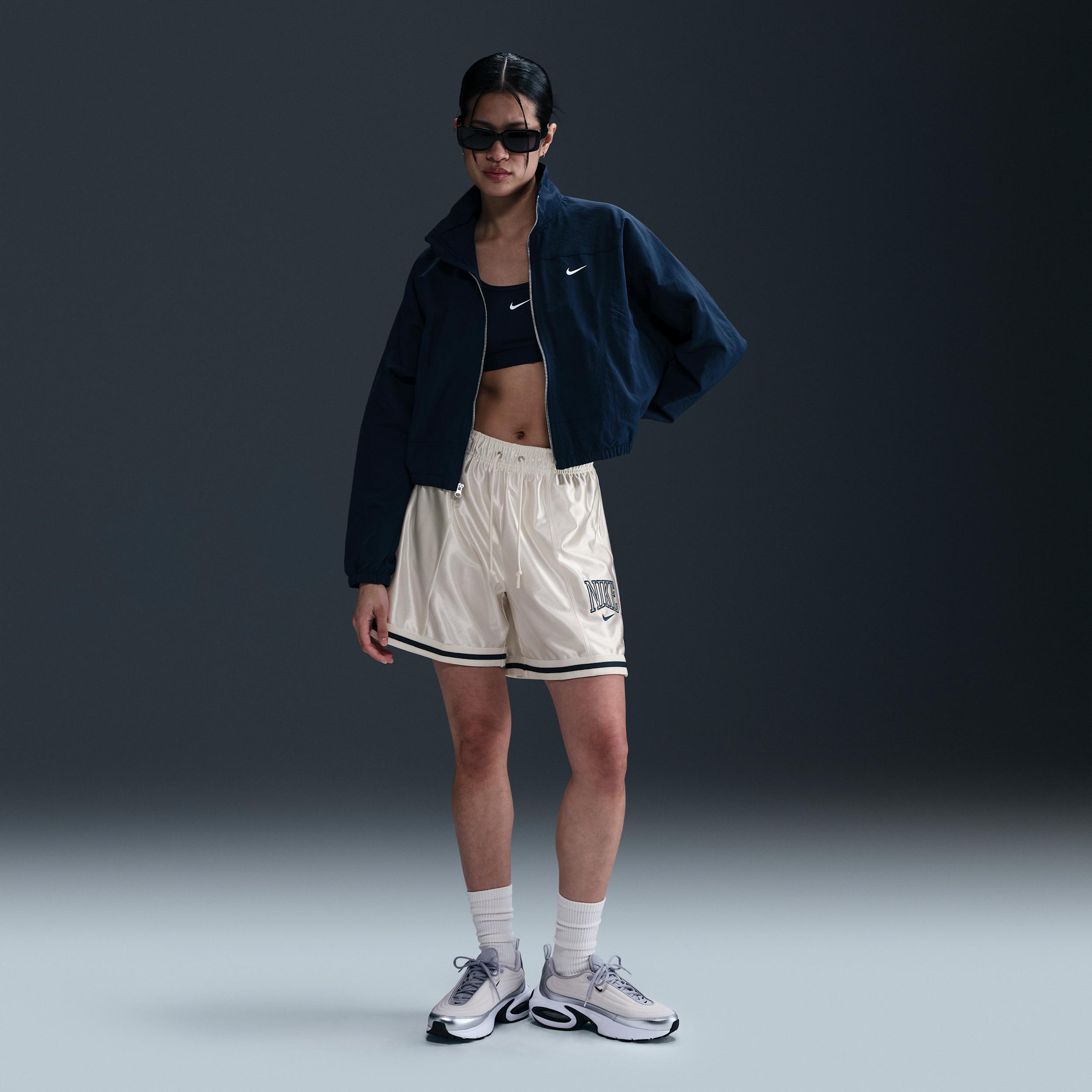 Womens Nike Sportswear Loose Mid-Rise Graphic Shorts | HJ0163-133 Product Image