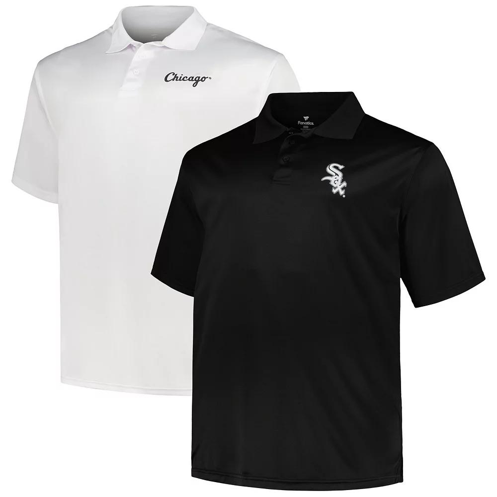Men's Profile Black/White Chicago White Sox Big & Tall Two-Pack Solid Polo Set,  Product Image