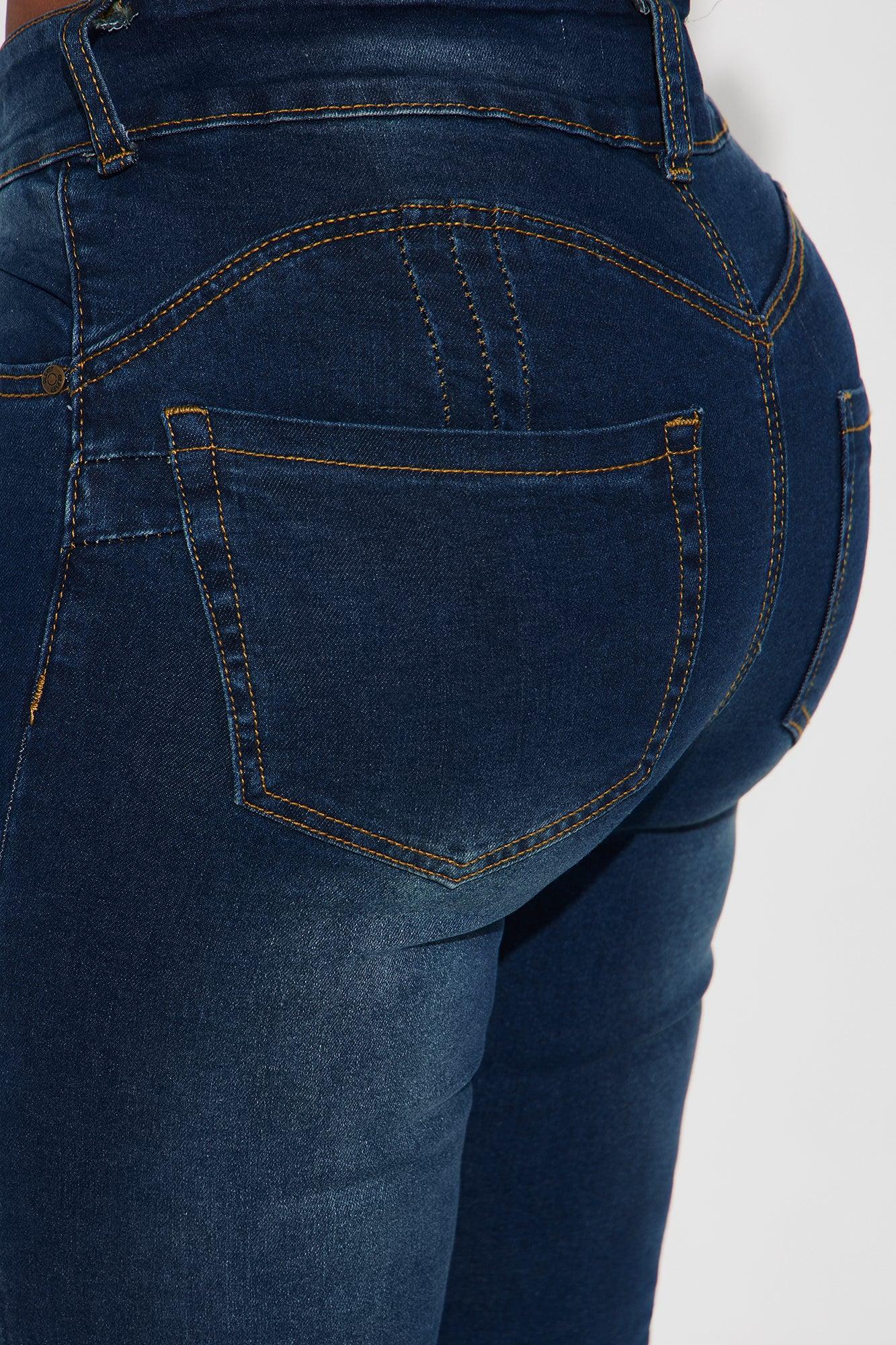 Brooklyn Booty Lifter Stretch Skinny Jeans - Dark Wash Product Image