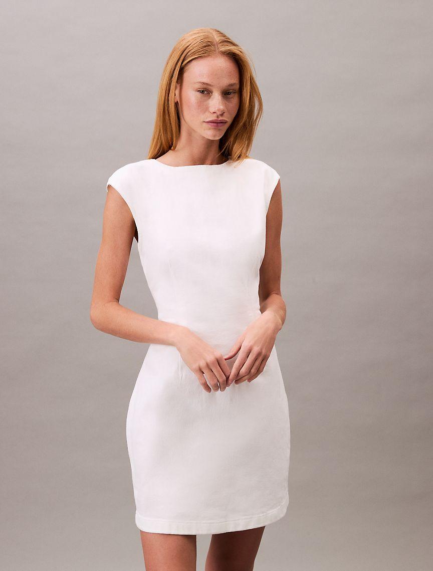 Denim Cap Sleeve Mini Dress  Product Image