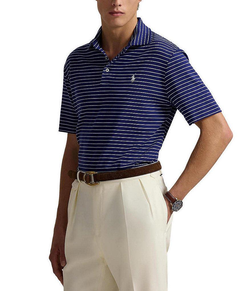 Polo Ralph Lauren Classic Fit Soft Cotton Stripe Short Sleeve Polo Shirt Product Image