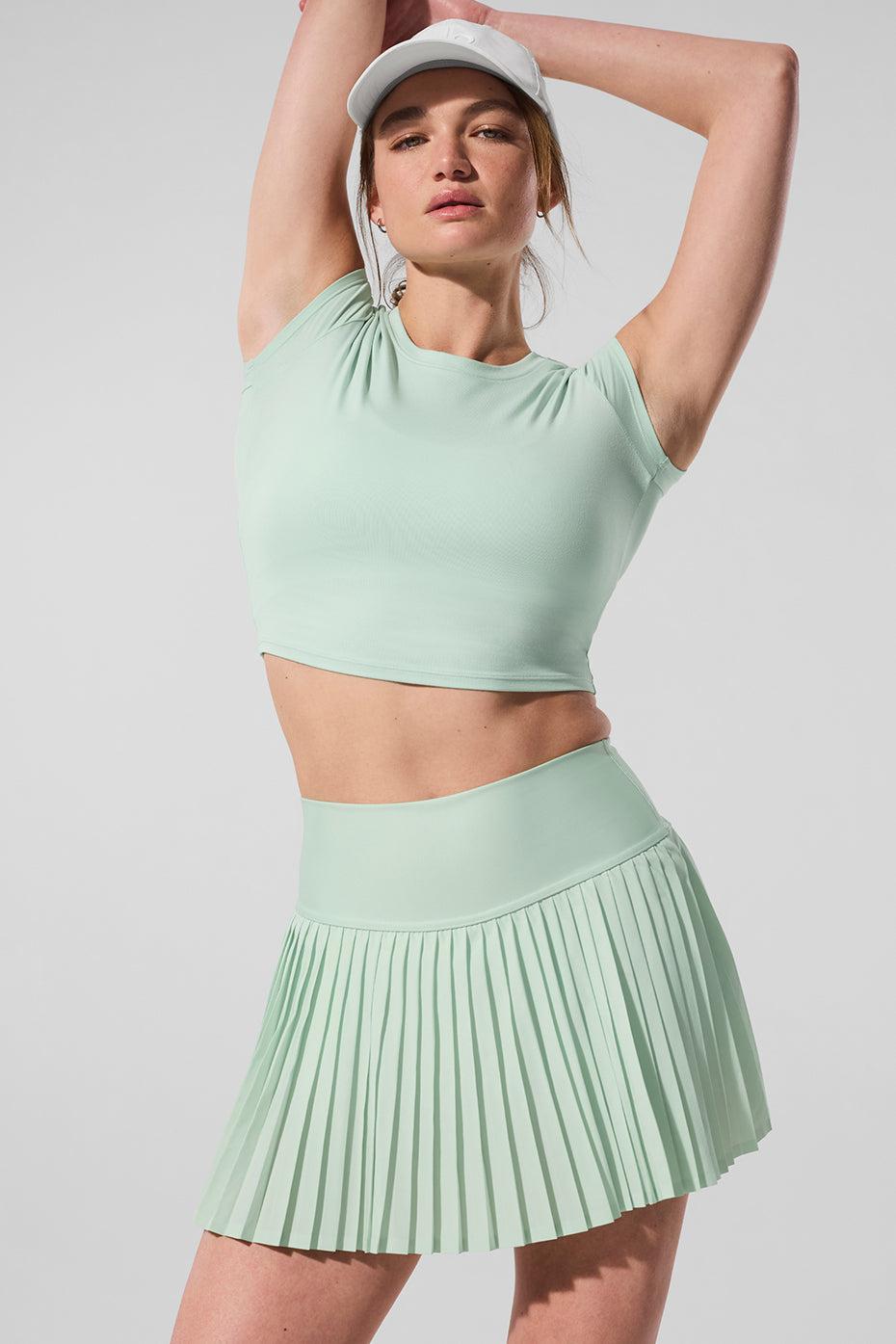 Alosoft Crop Finesse Short Sleeve - Spearmint Female Product Image