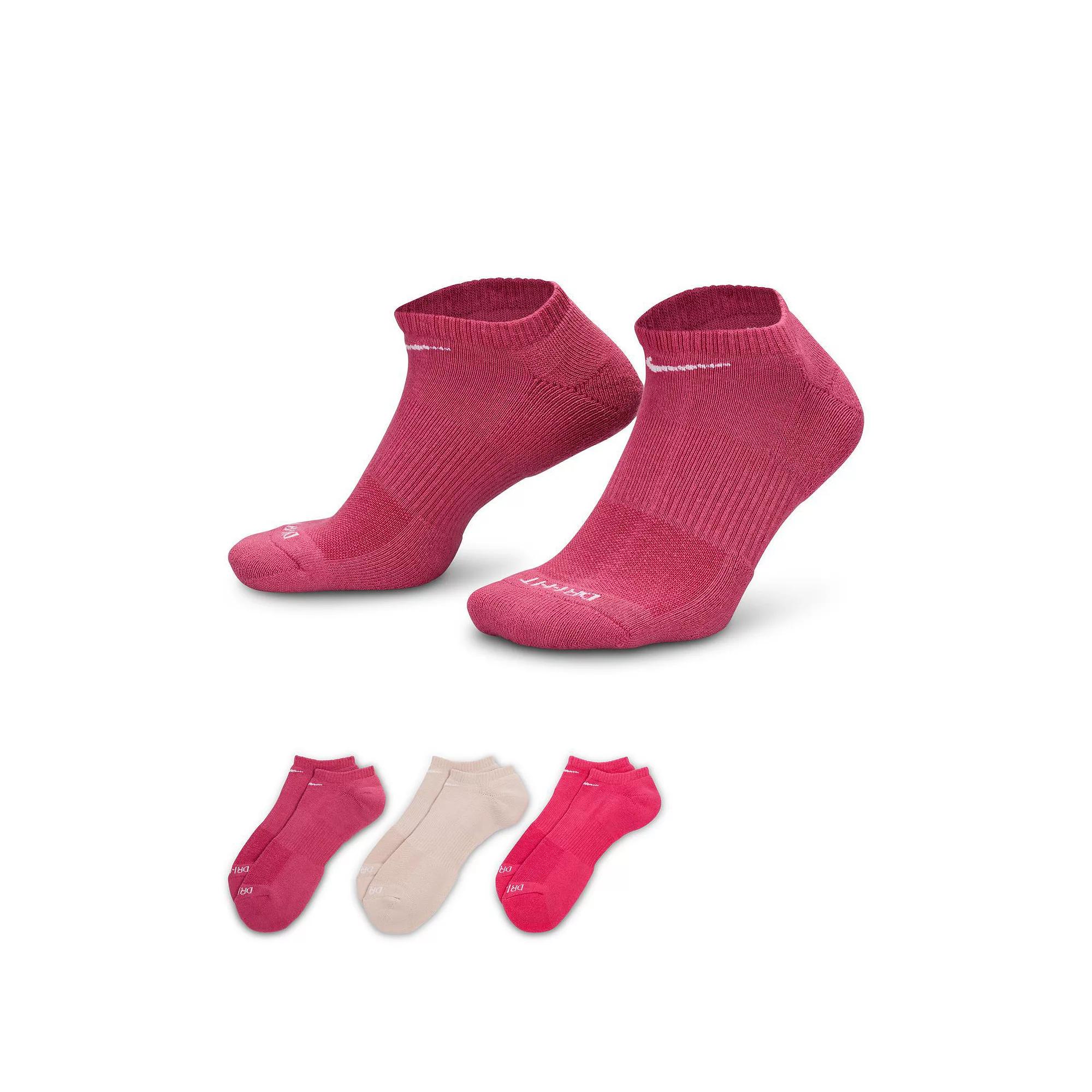 Women's Nike 3-Pack Everyday Plus Cushion Training No-Show Socks,  Product Image