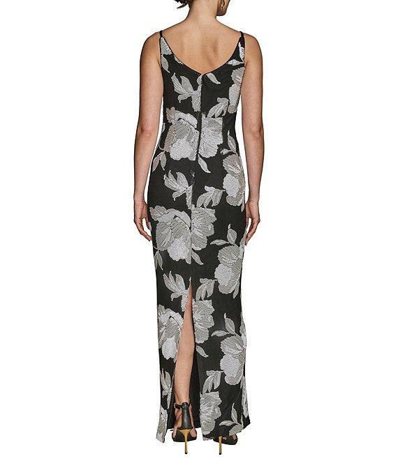 Donna Karan Boat Neck Floral Print Sheath Dress Product Image