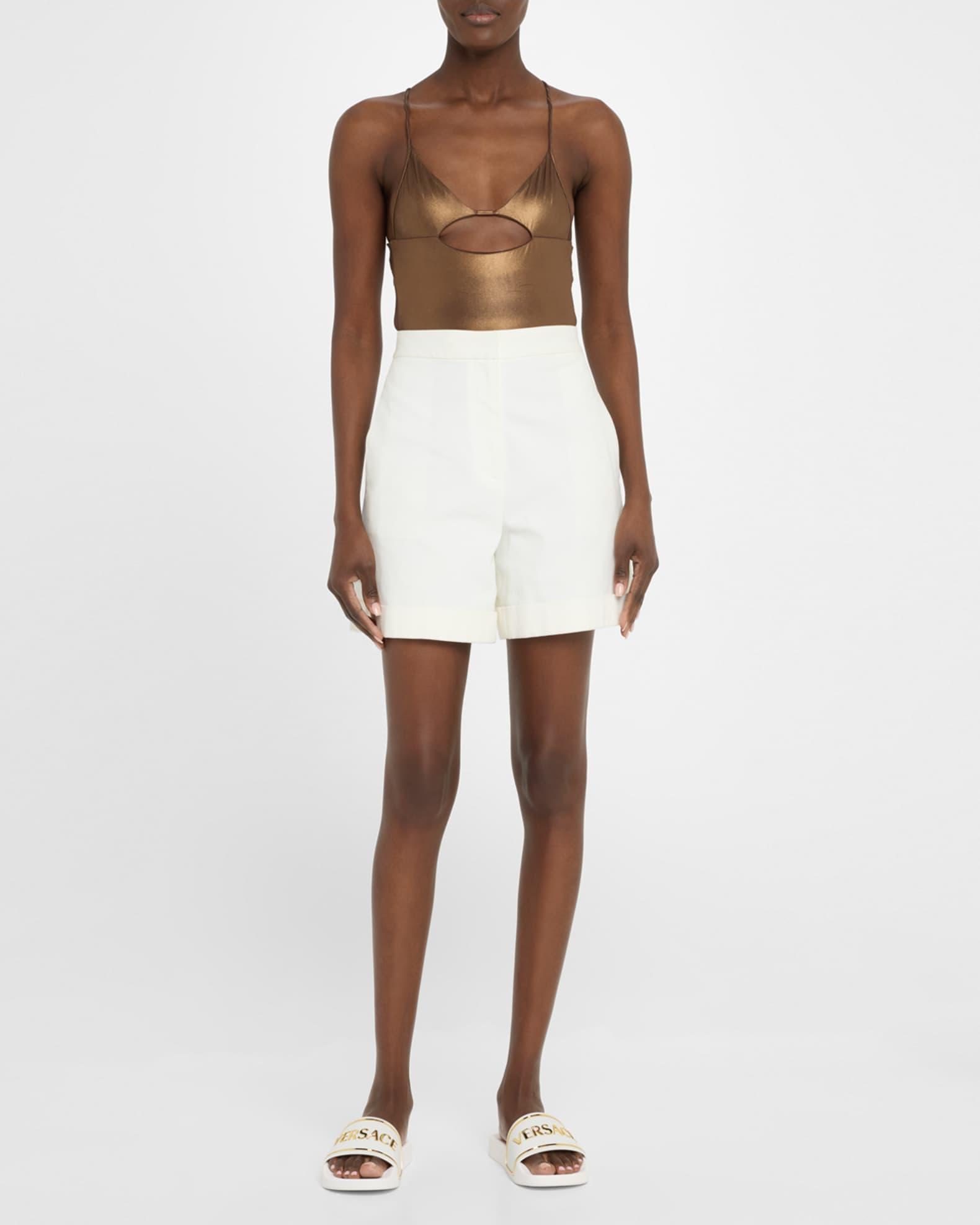 Pool Slides with Gold-Tone Logo Product Image