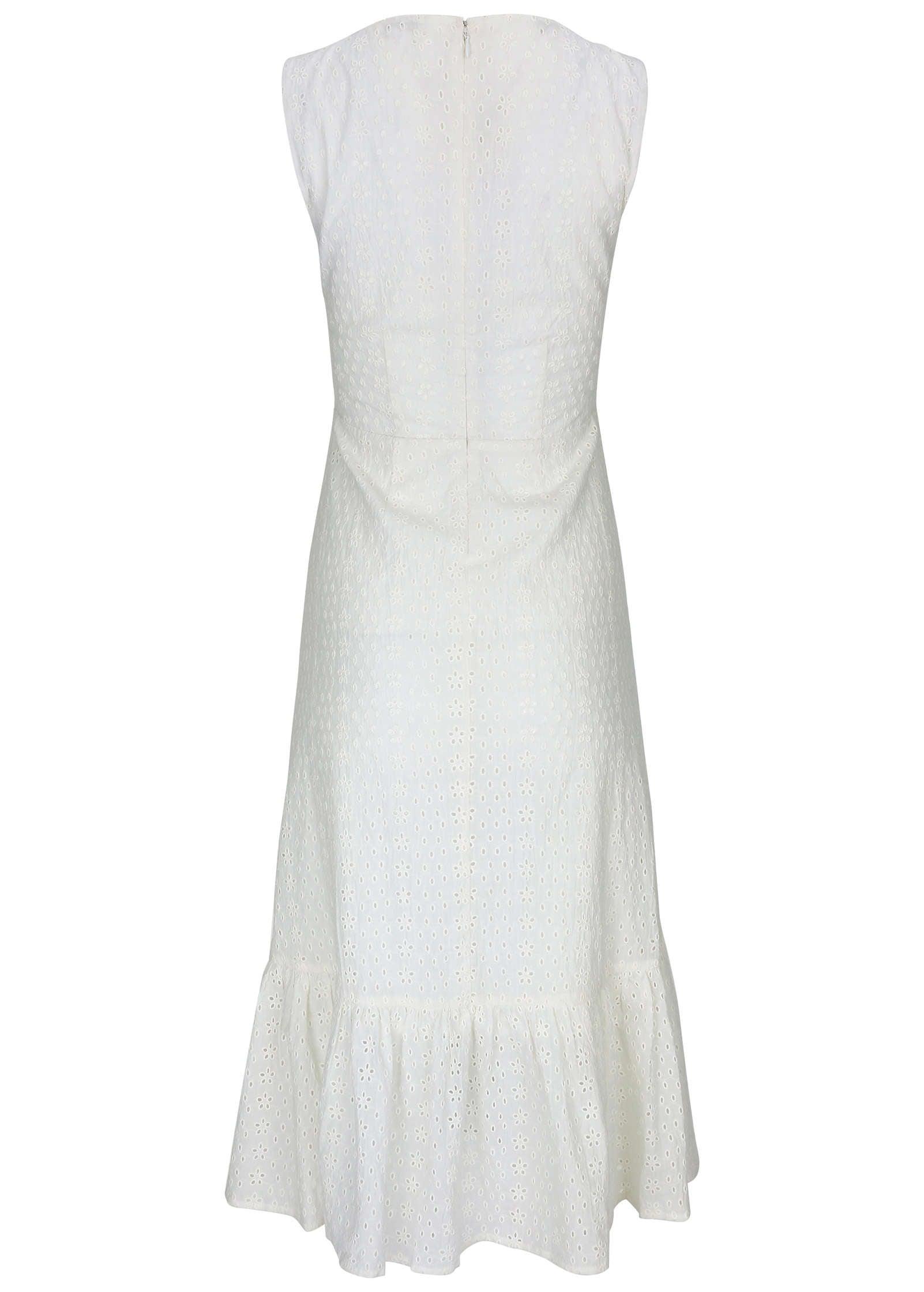 Sleeveless Eyelet Midi - Off White Product Image