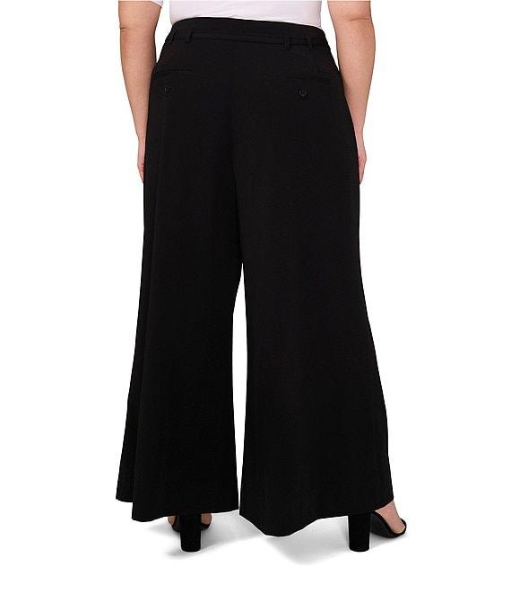 CeCe Plus Size High Waisted Wide Leg Belted Pants Product Image