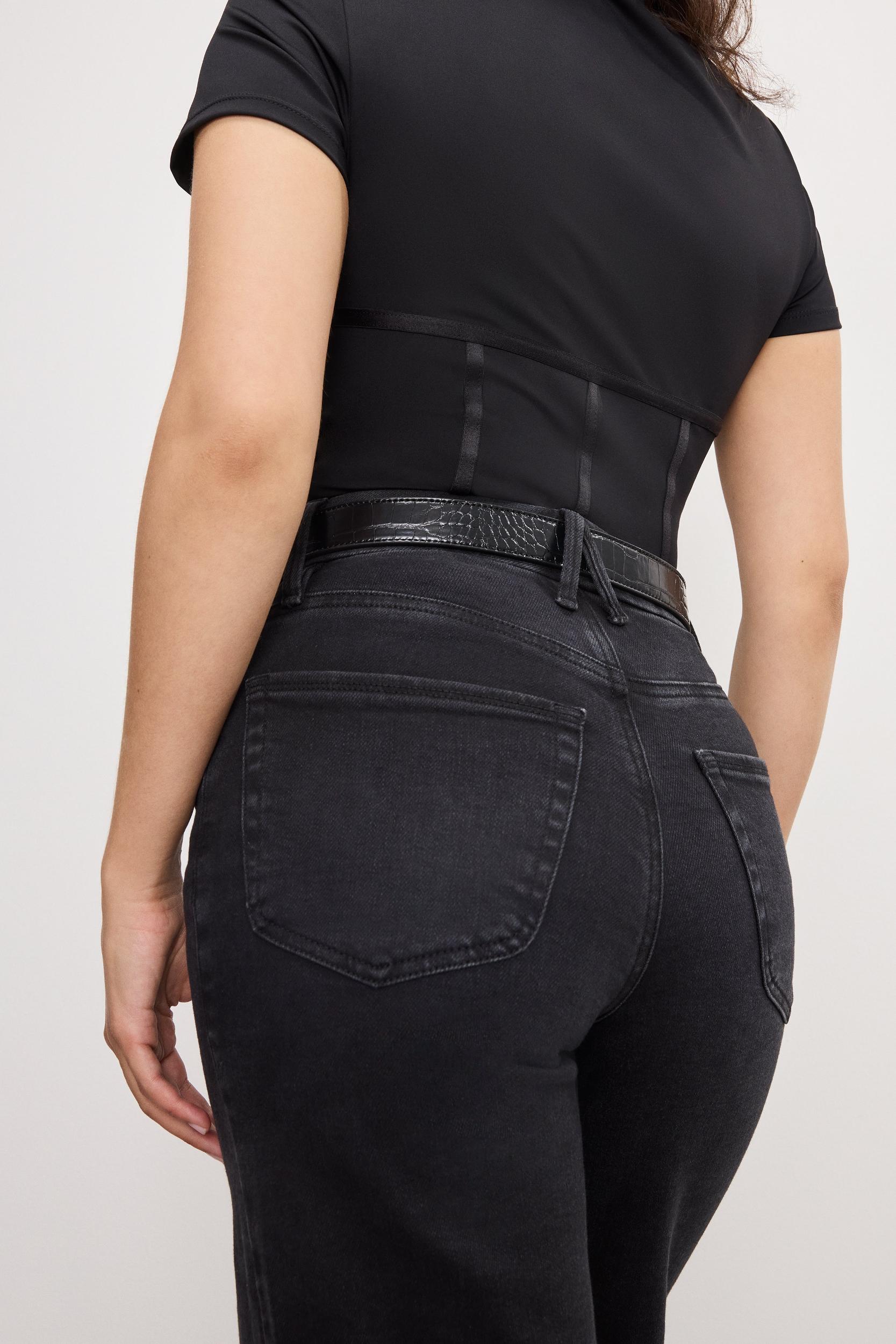 SOFT TECH GOOD PETITE PALAZZO JEANS | BLACK391 Product Image