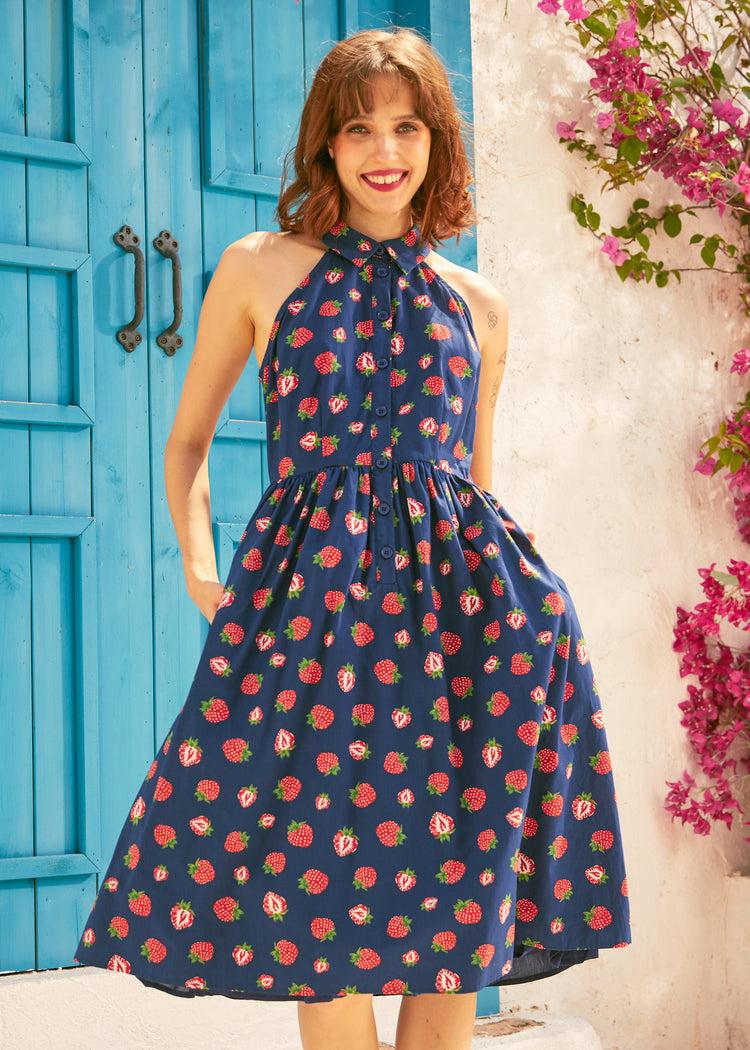 Cutaway Shirt Fit & Flare Dress Product Image