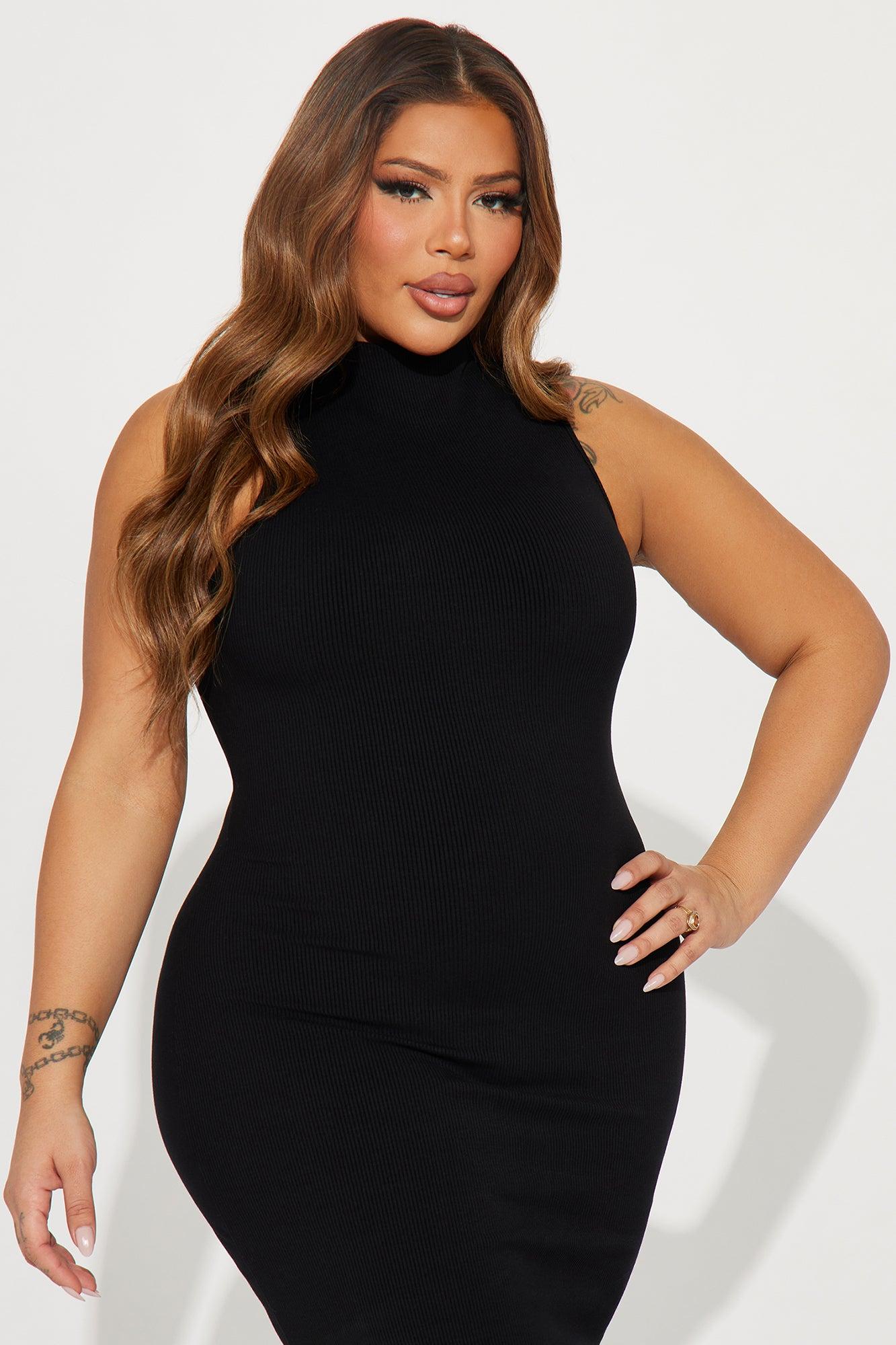 Laila Snatched Maxi Dress - Black Product Image