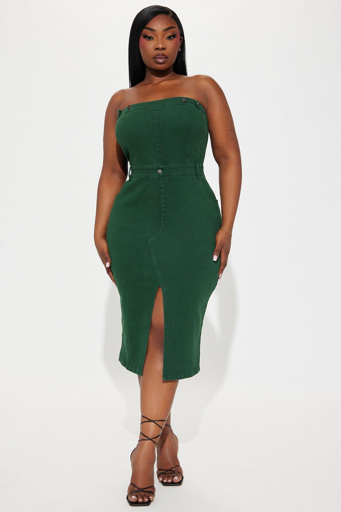 Chicago Denim Midi Dress - Hunter Product Image