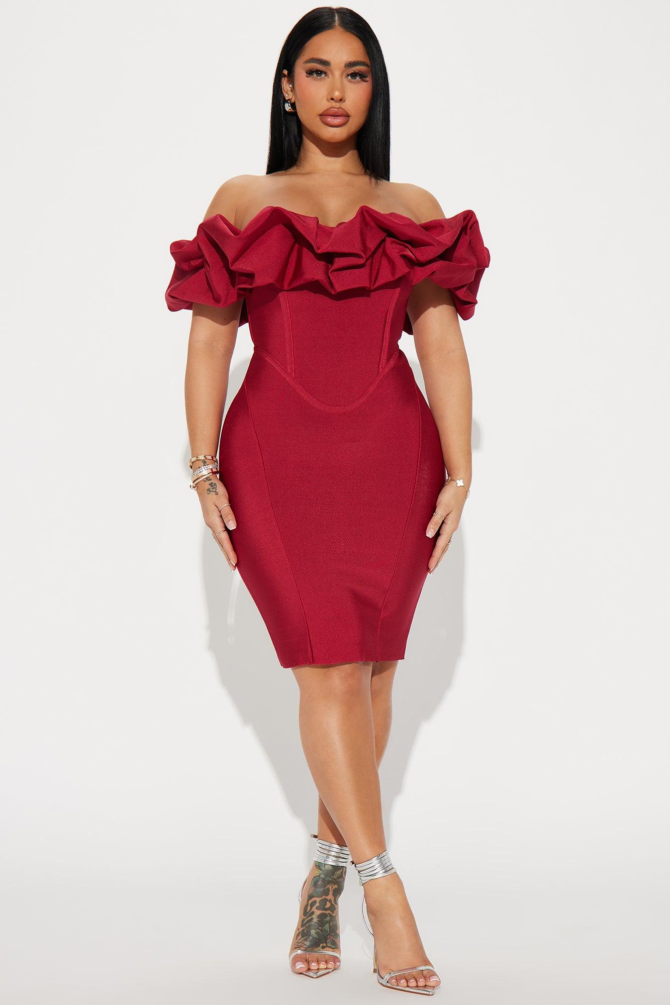 Belinda Bandage Mini Dress - Red Product Image