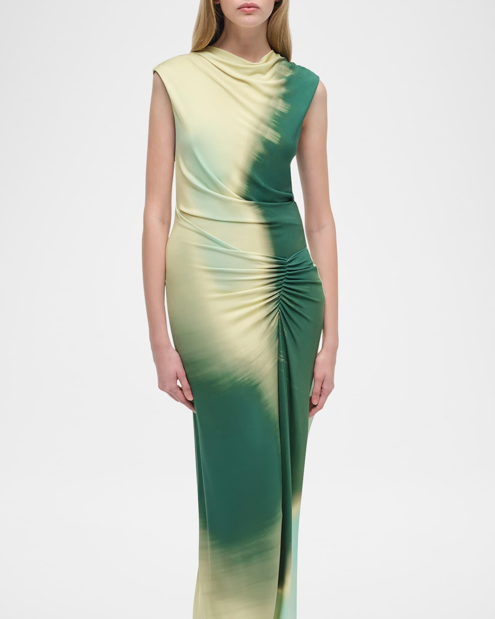 Acacia Sleeveless Ruched Midi Dress Product Image
