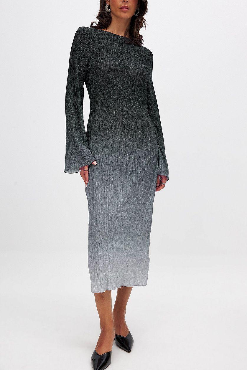 Ombre Glitter Midi Dress Product Image