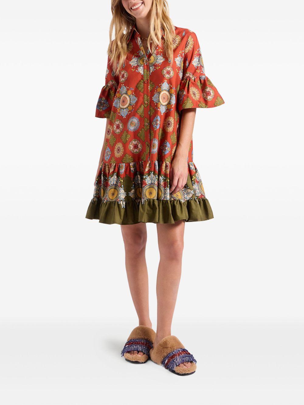 floral-print ruffled dress Product Image