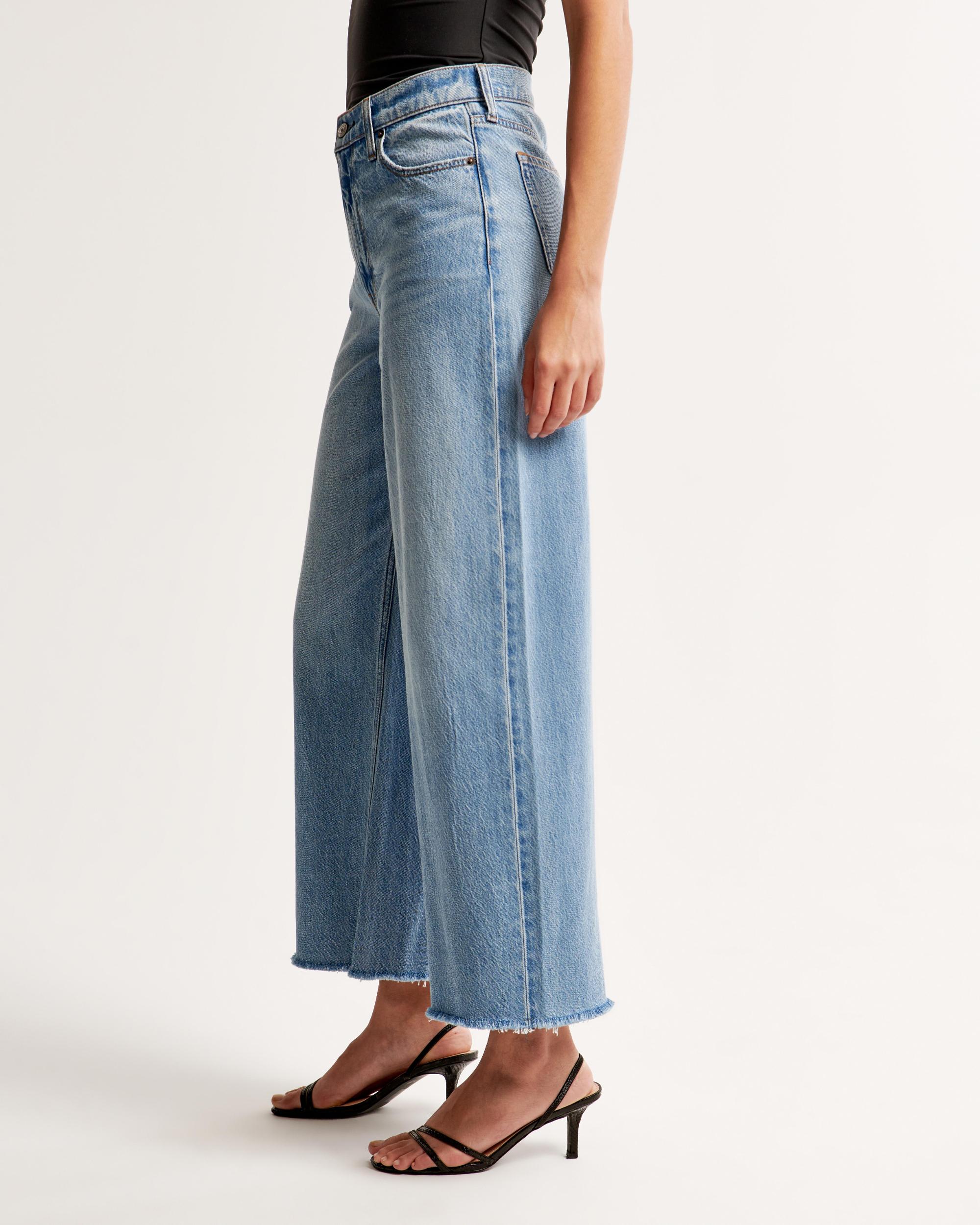 High Rise Cropped Wide Leg Jean Product Image