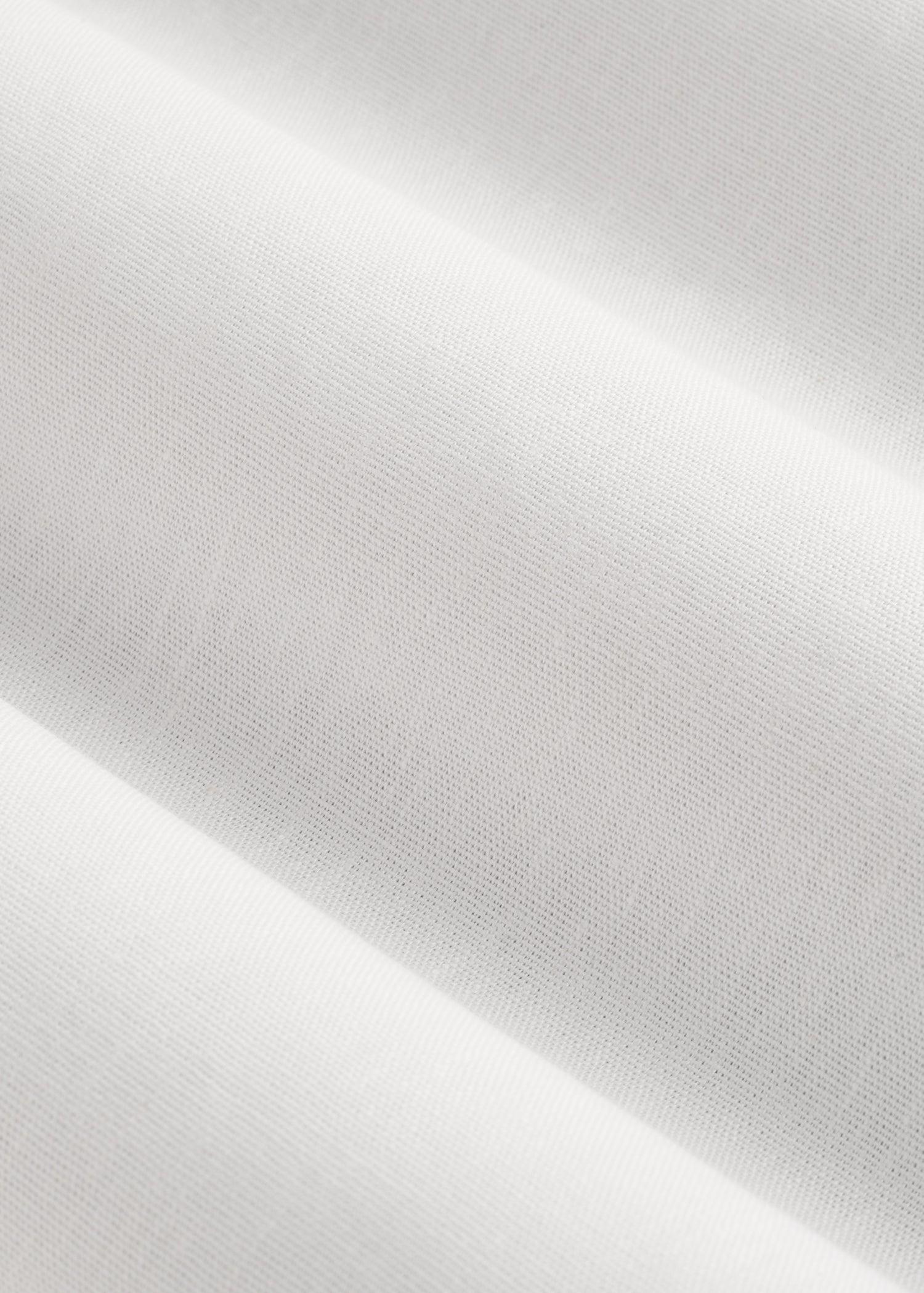 Stretch Linen Dress Shirt for Tall Men in White Male Product Image