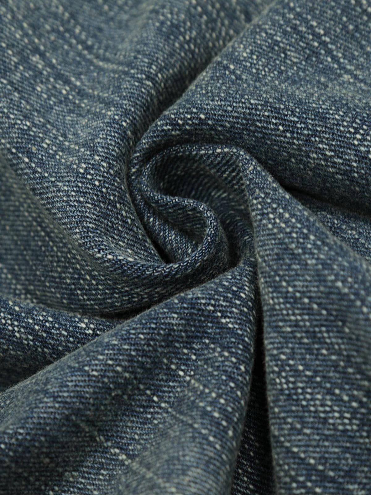 Aelfric Eden Washed Pearl Zip Up Denim Jacket Product Image