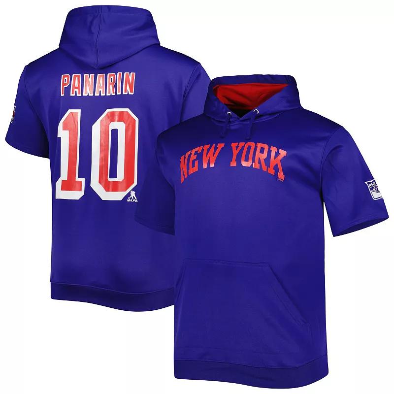 Men's Fanatics Branded Artemi Panarin Blue New York Rangers Big & Tall Name & Number Pullover Hoodie,  Product Image