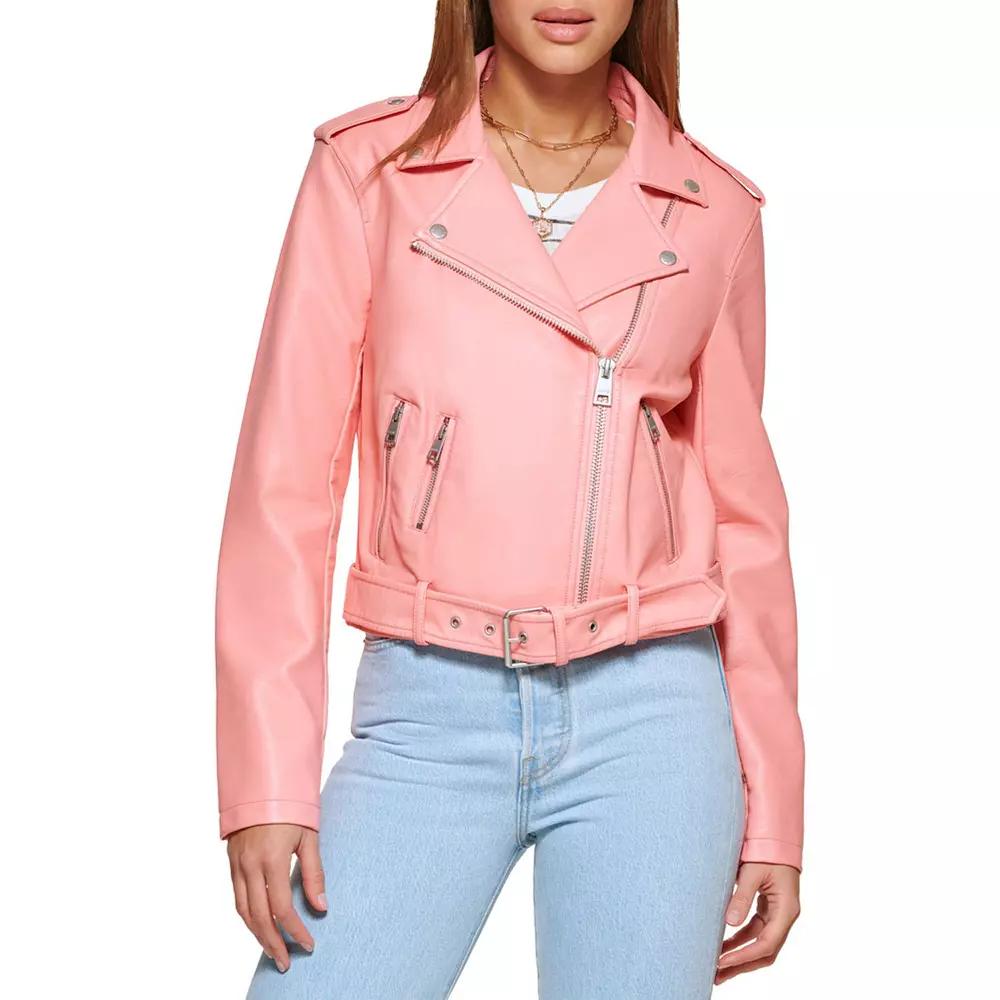 Women's Levi's® Belted Faux Leather Motorcycle Jacket,  Product Image