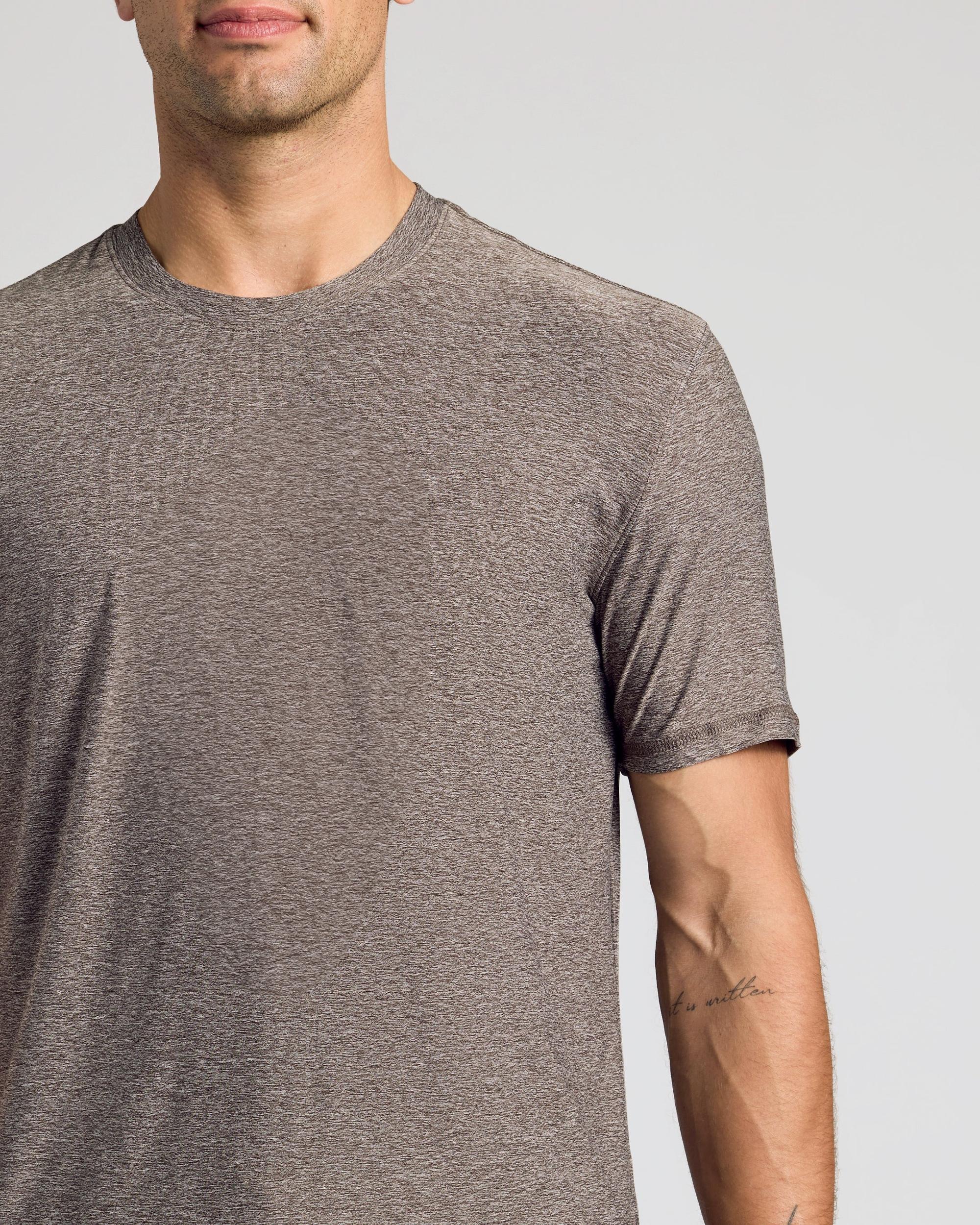 Heather Cocoa Active Crew Neck Tee Product Image
