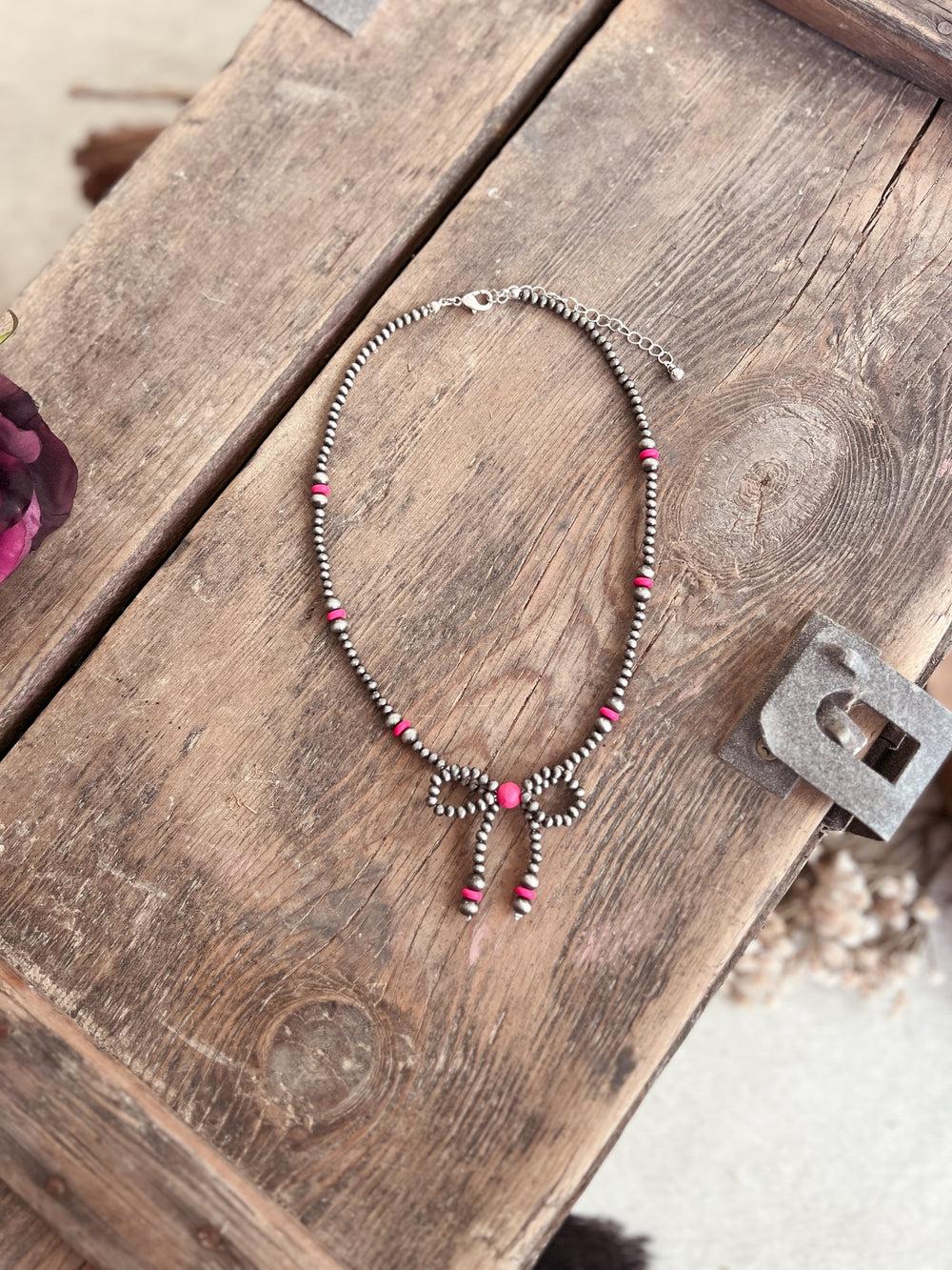 Western Style Navajo Inspired Bow Necklaces - 4 Colors Product Image