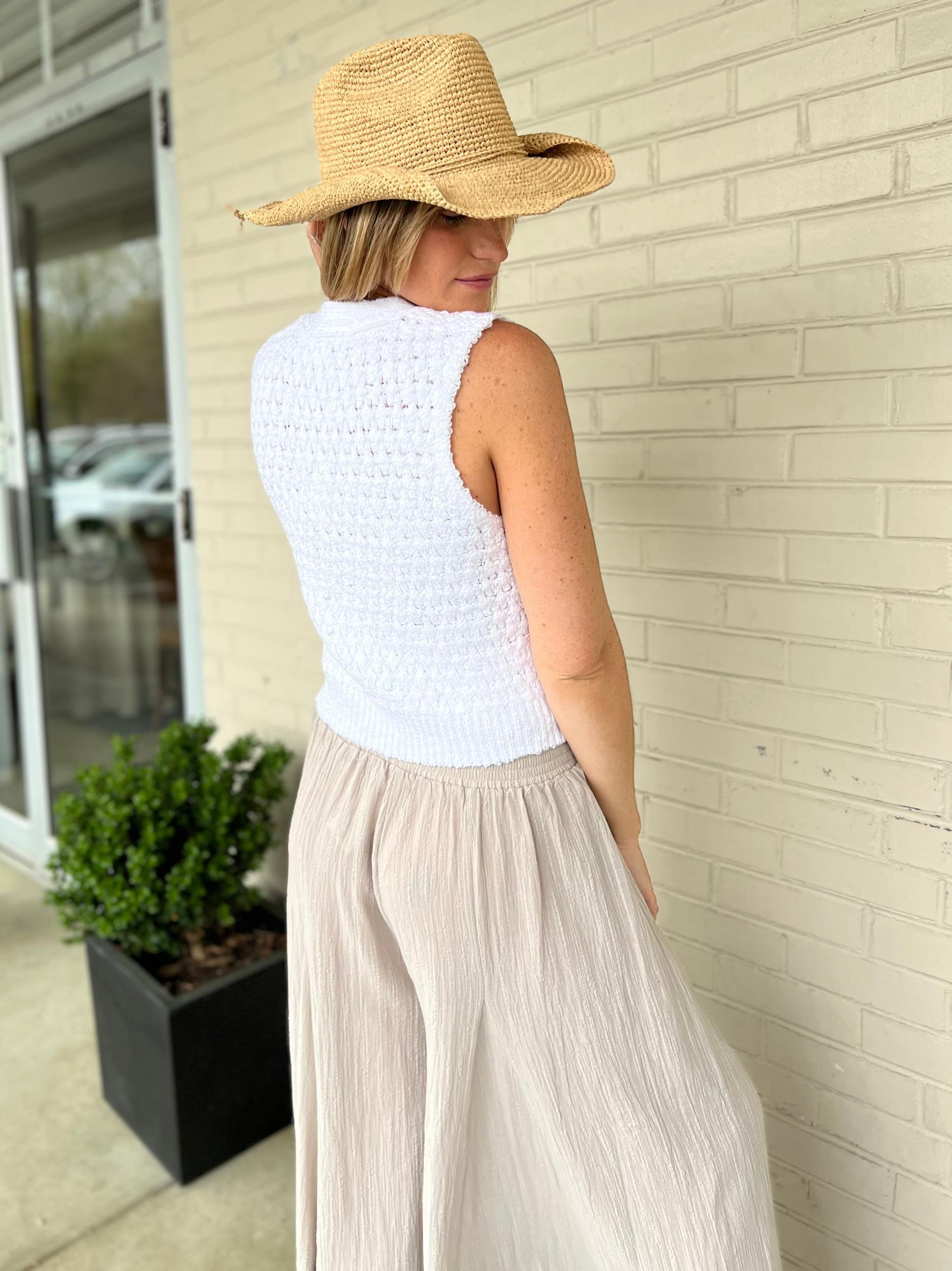 Micah Knit Button Front Vest Product Image