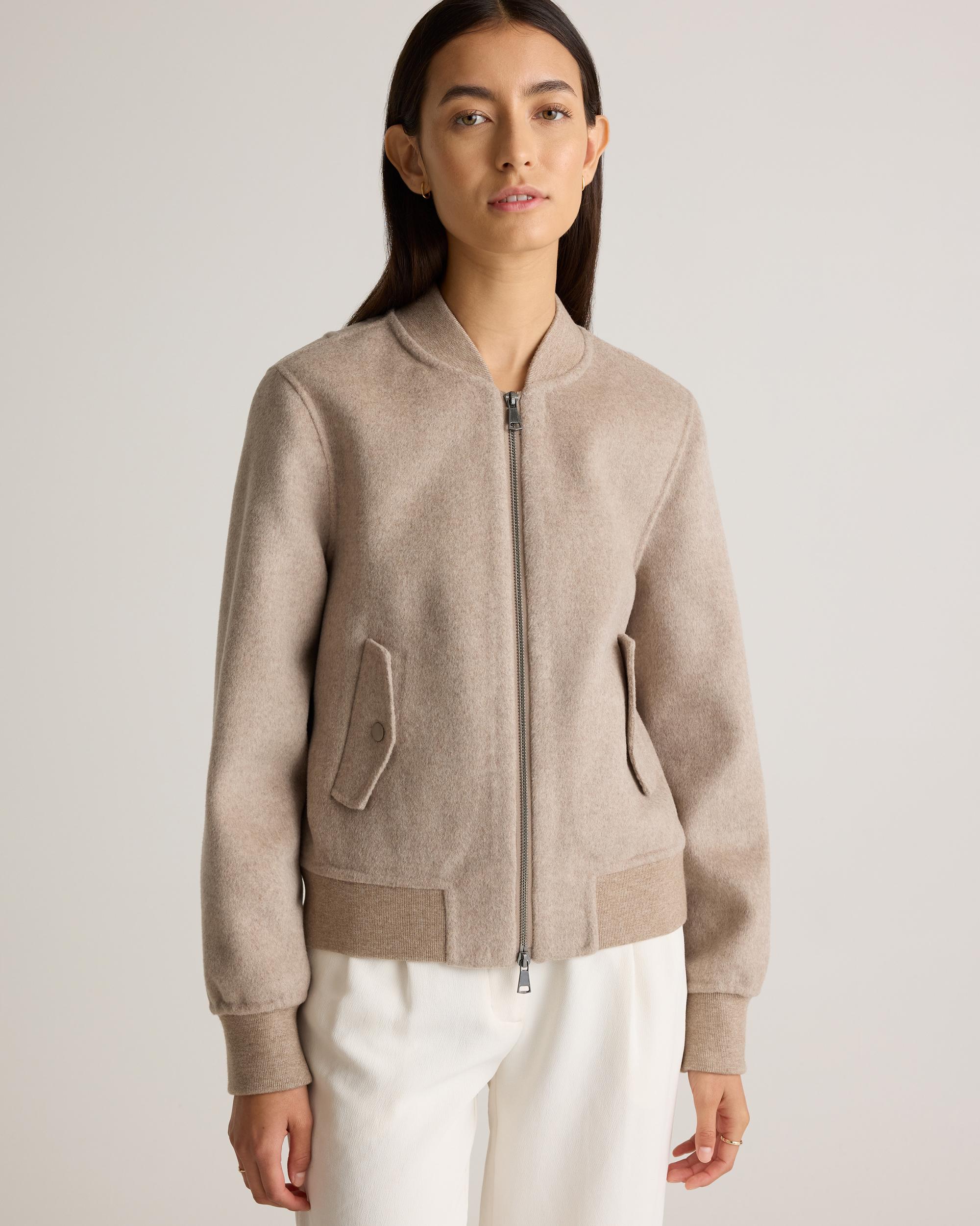 Quince | Women's Double-Faced Merino Wool Bomber Jacket Product Image