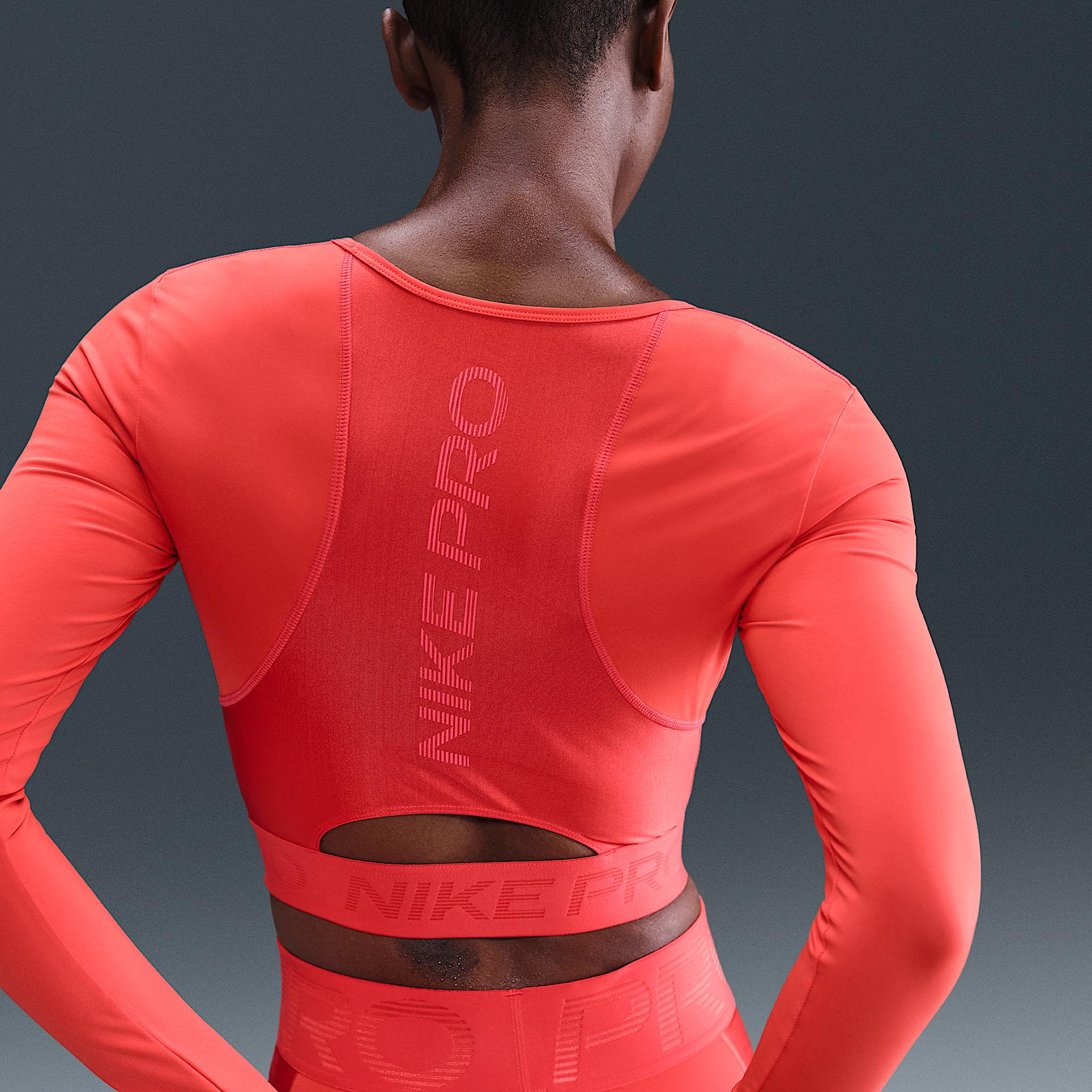 Womens Nike Pro Dri-FIT Cropped Long-Sleeve Top | HV9992-633 Product Image