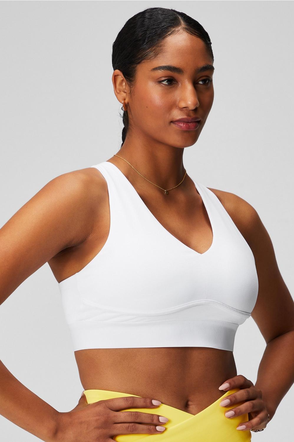 Fabletics All Day Every Day Bra Womens white plus Size 4X Product Image