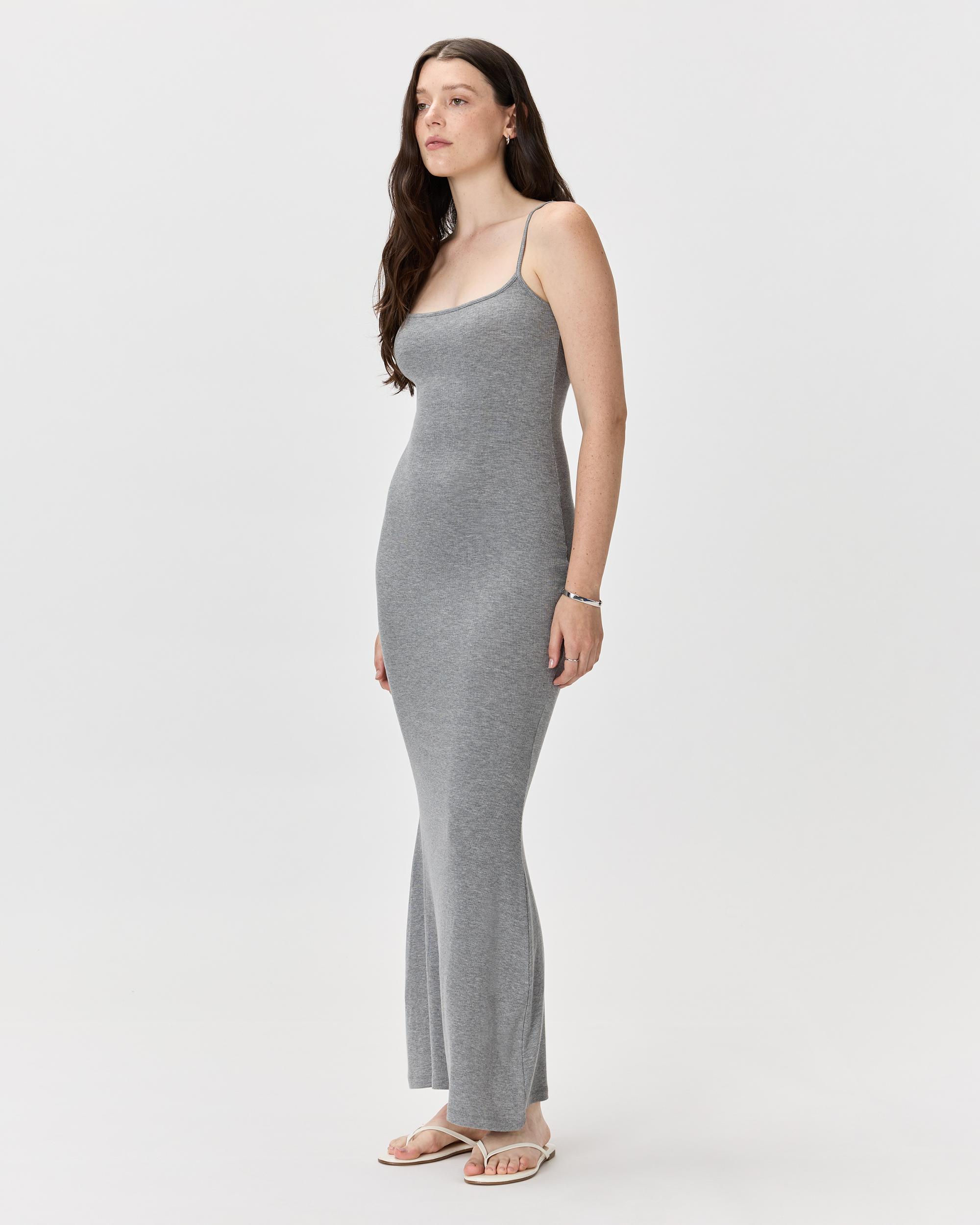 Quince | Women's Tencel Rib Knit Maxi Slip Dress Cotton/Modal Product Image