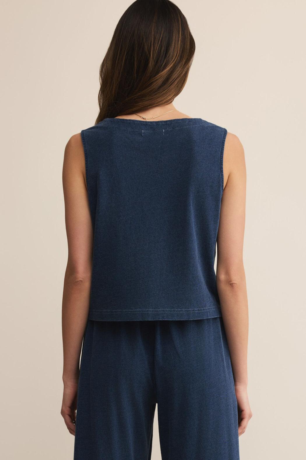 Solace Jersey Denim Top Product Image