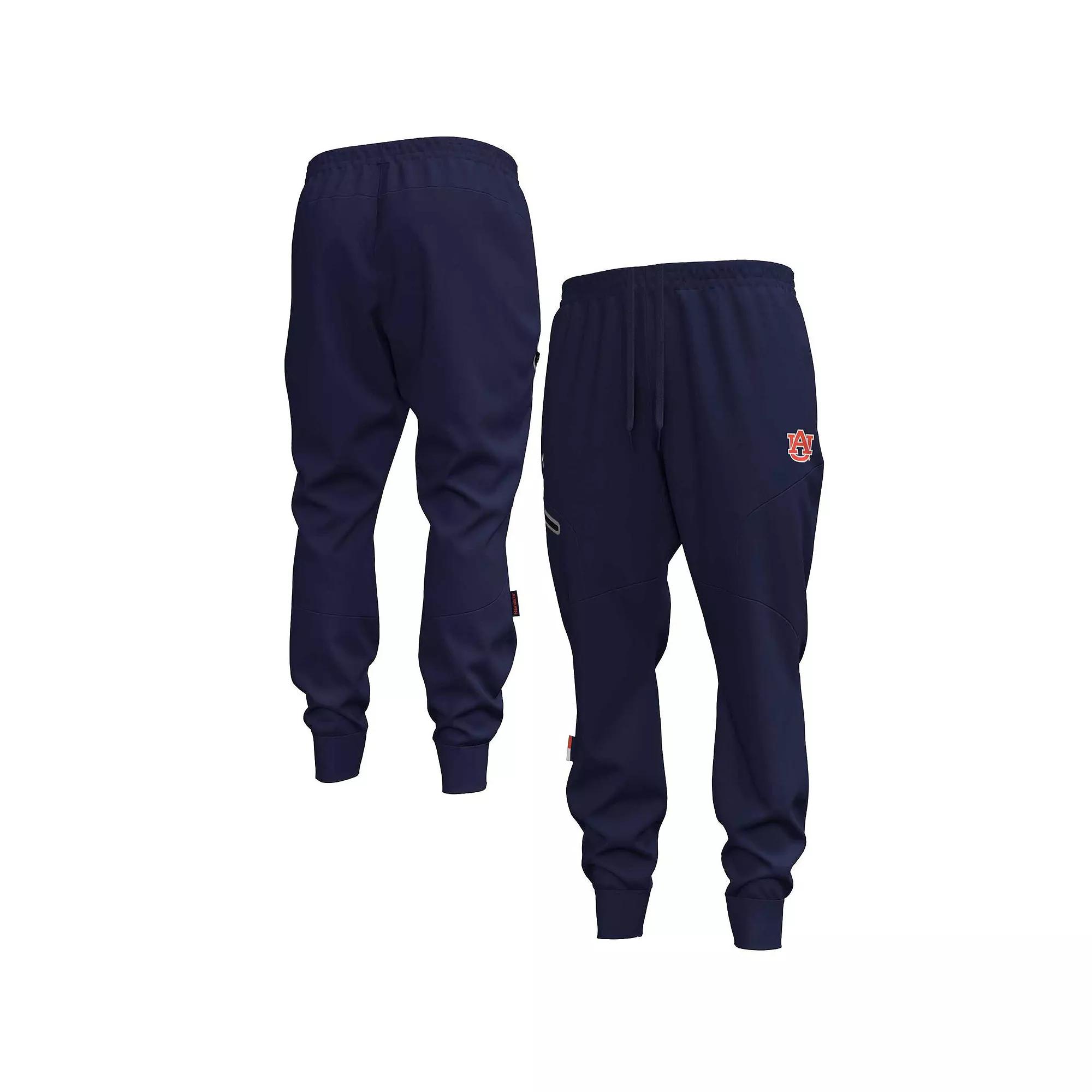 Men's Under Armour Navy Auburn Tigers Unstoppable Fleece Jogger Pants, Size: 2XL, Blue Product Image