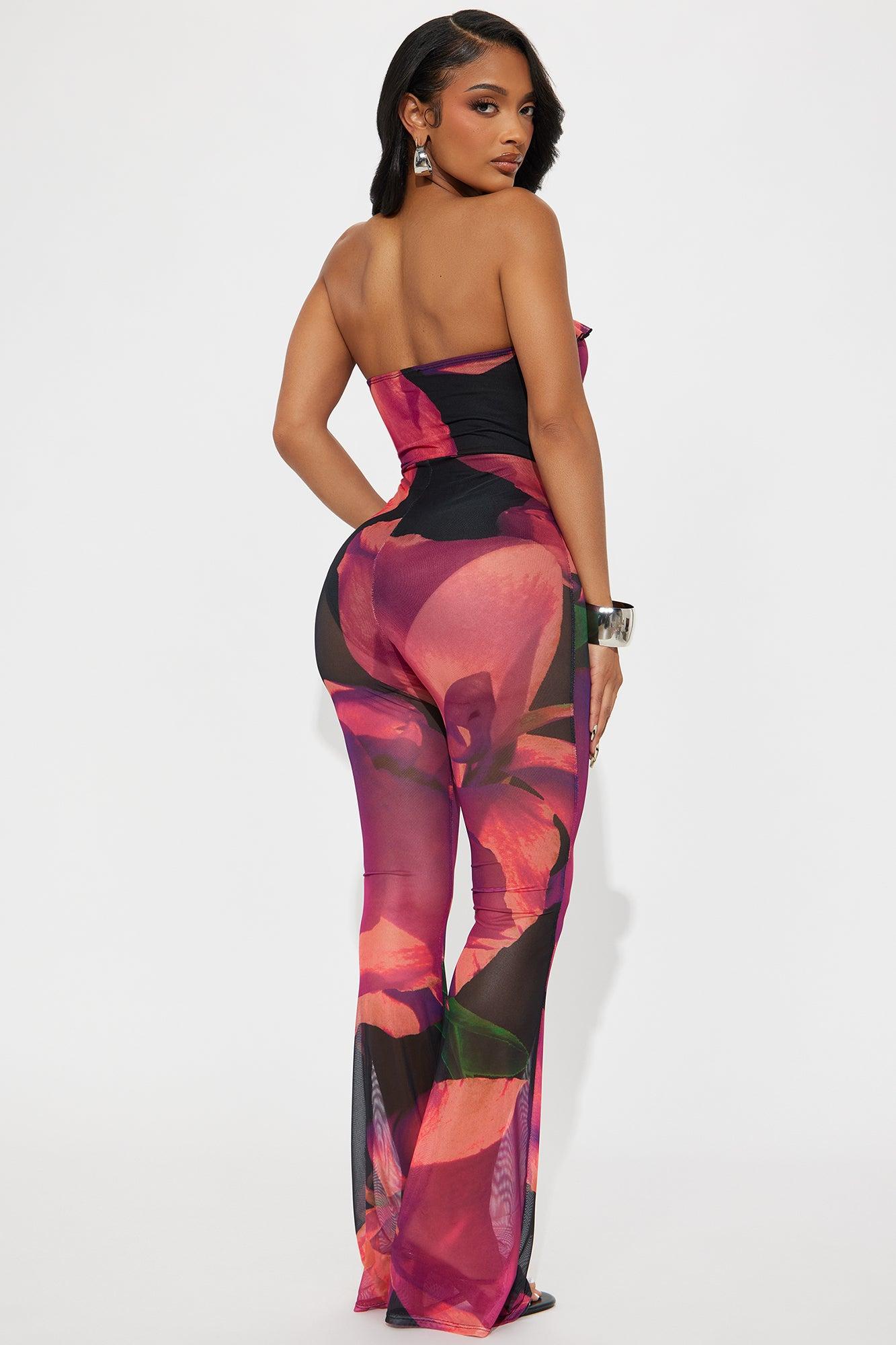 Sirena Mesh Jumpsuit - Black/combo Female Product Image